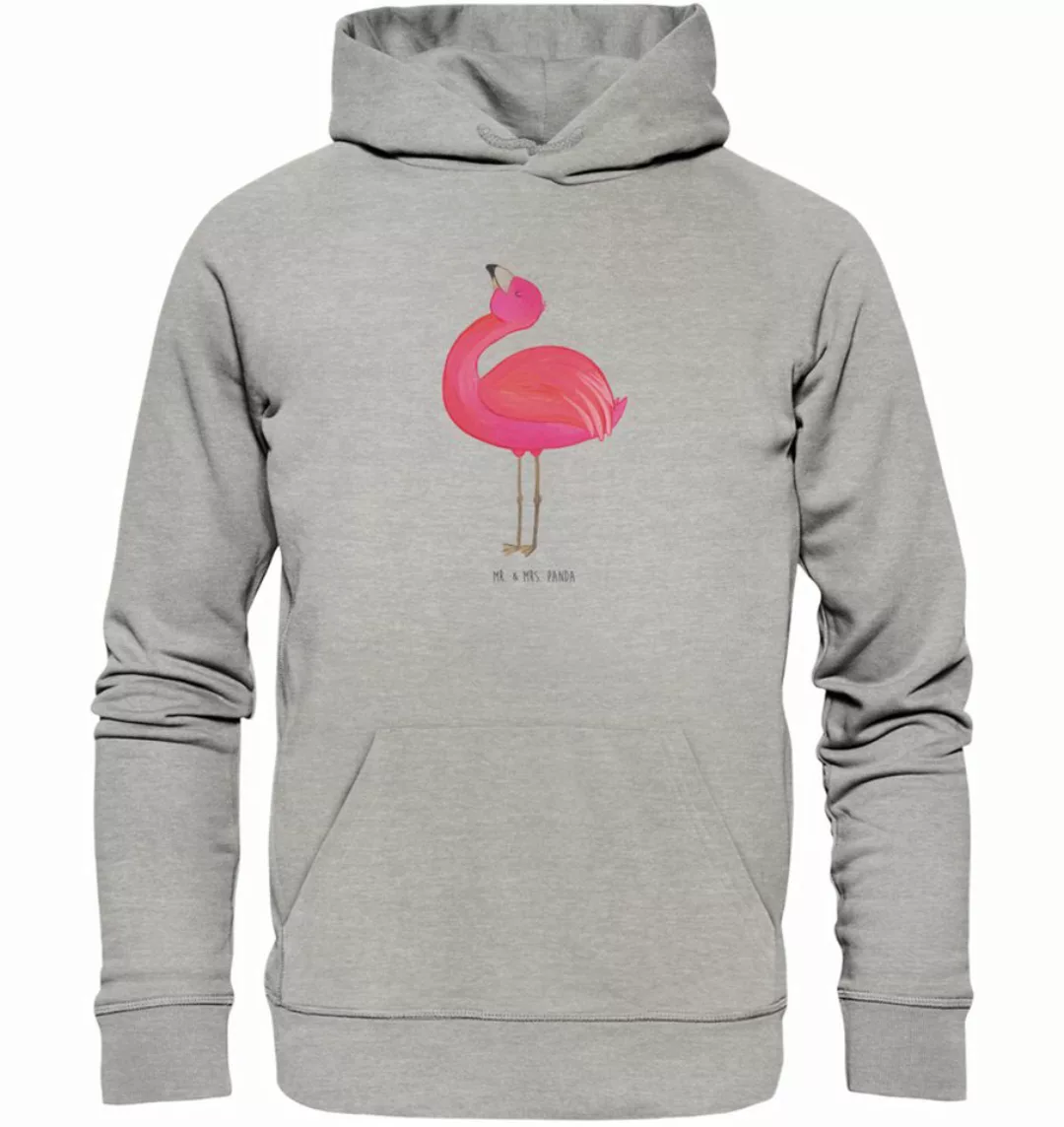 Mr. & Mrs. Panda Hoodie Größe M Flamingo Stolz - Heather Grey - Geschenk, M günstig online kaufen