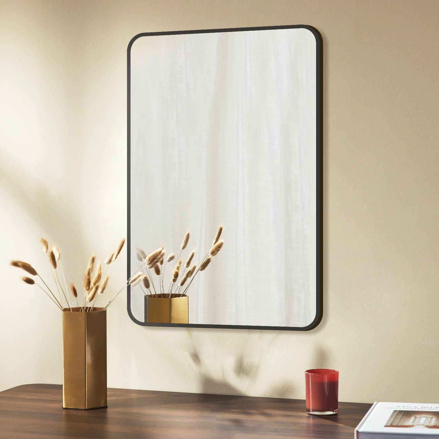 Boromal Spiegel Schwarz 50x70 60x40 Metall günstig online kaufen