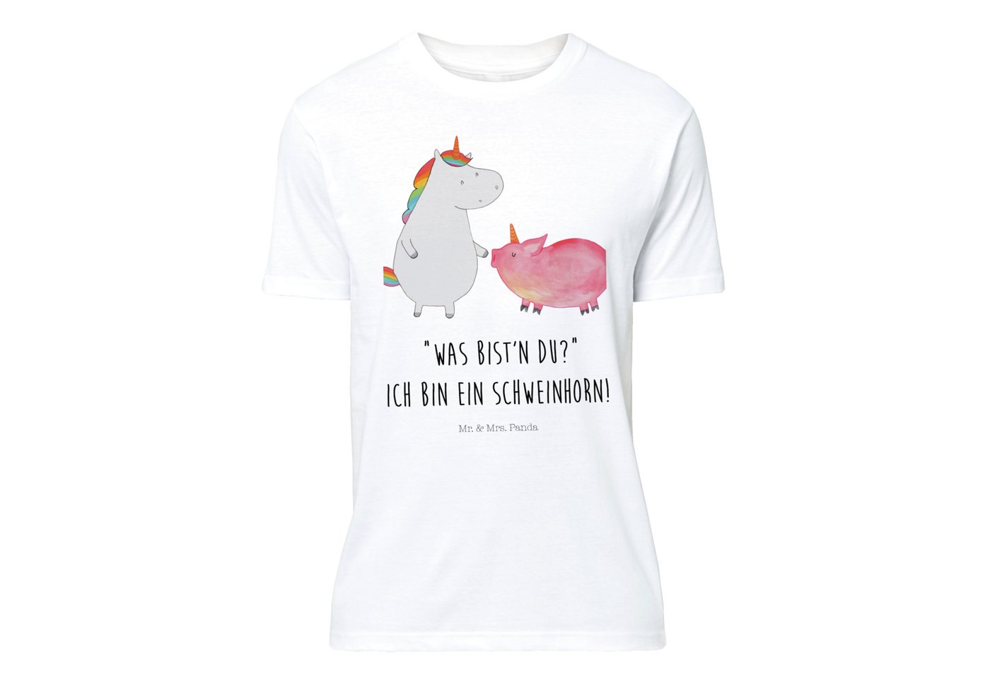 Mr. & Mrs. Panda T-Shirt Einhorn + Schweinhorn - Weiß - Geschenk, Einhorn D günstig online kaufen