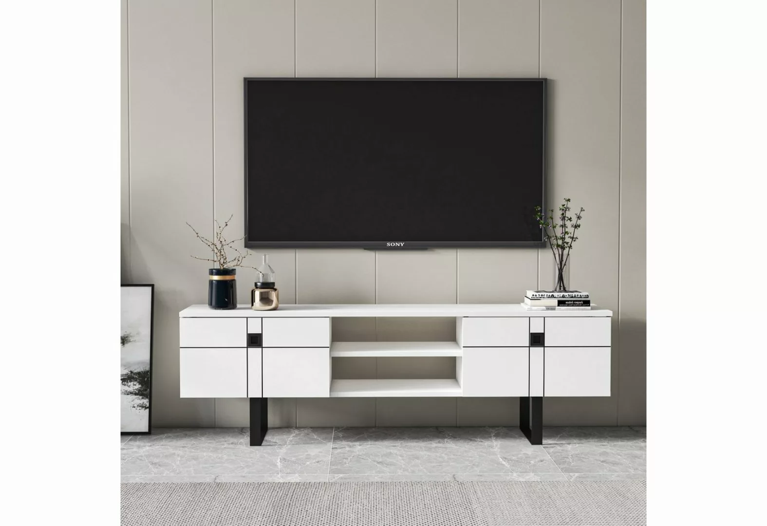 DEMA Home TV-Schrank Lowboard Zeus, Breite 160 cm, Fernseher bis zu 32-70 Z günstig online kaufen