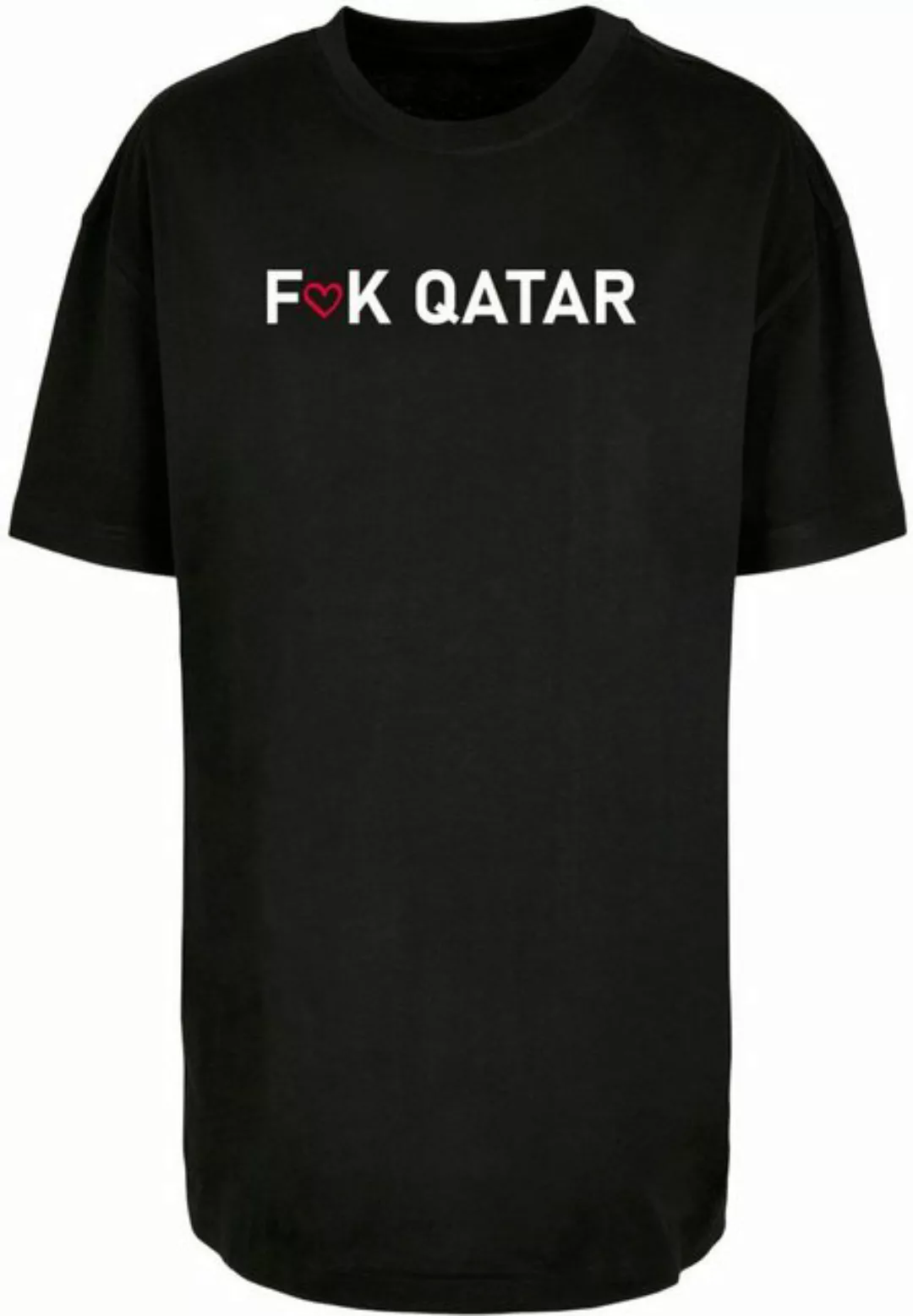Merchcode T-Shirt Merchcode Damen Ladies Qatar Heart Oversized Boyfriend Te günstig online kaufen