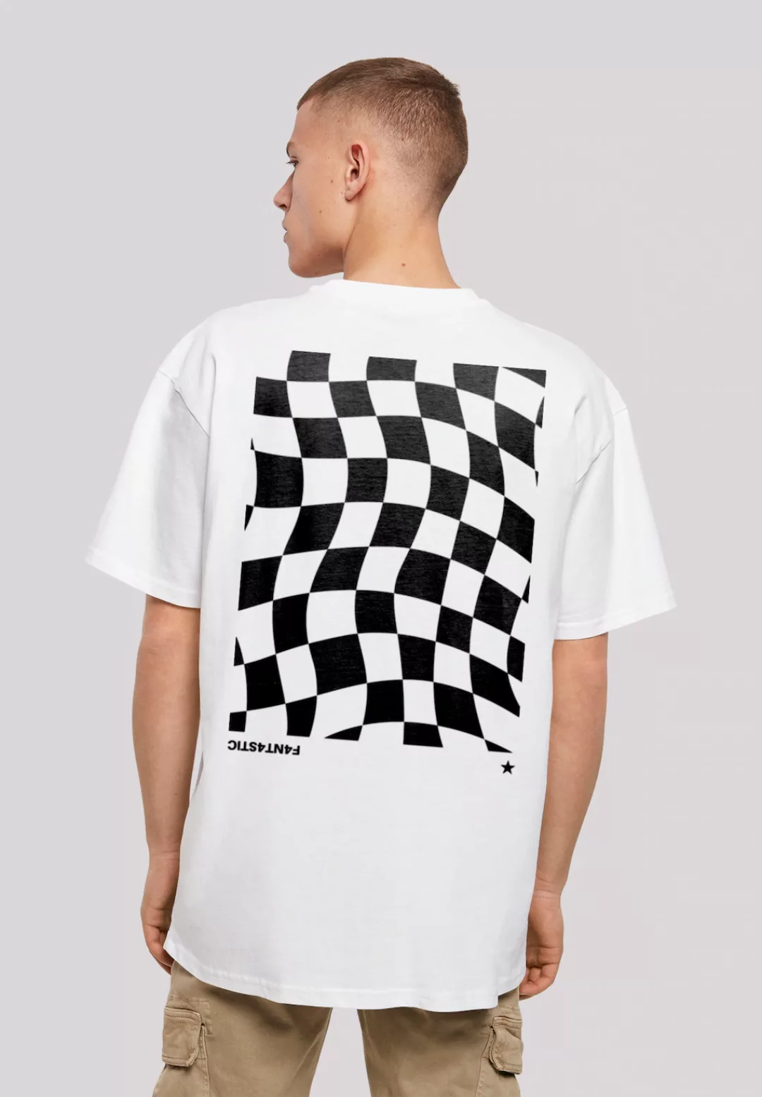 F4NT4STIC T-Shirt "Wavy Schach Muster" günstig online kaufen