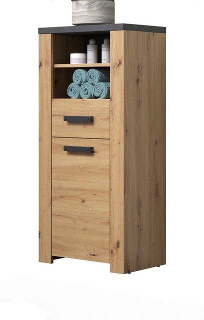 Furn.Design Midischrank Chase (Badschrank in Artisan Eiche mit grau, 53 x 1 günstig online kaufen