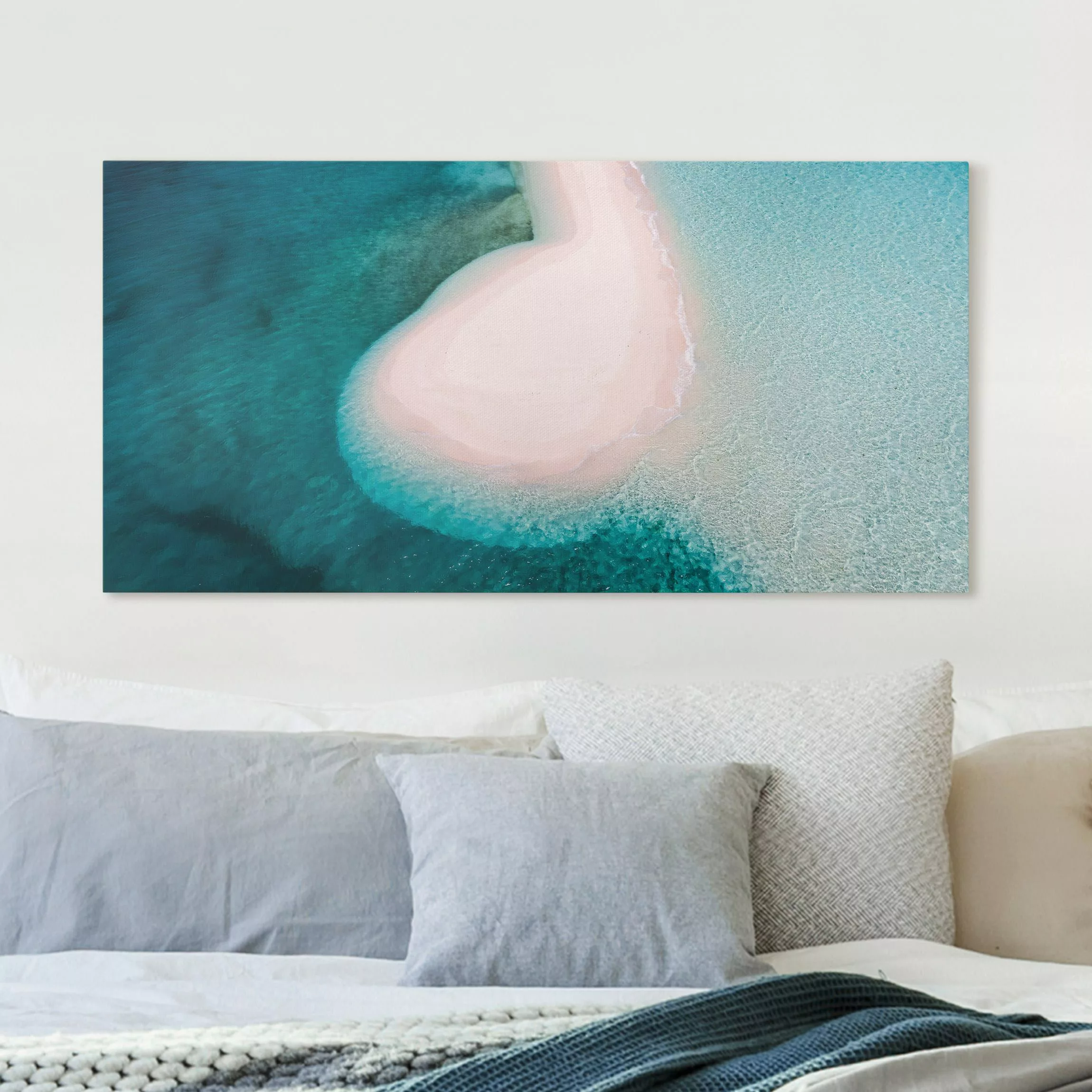 Leinwandbild Sandbank im Ozean günstig online kaufen