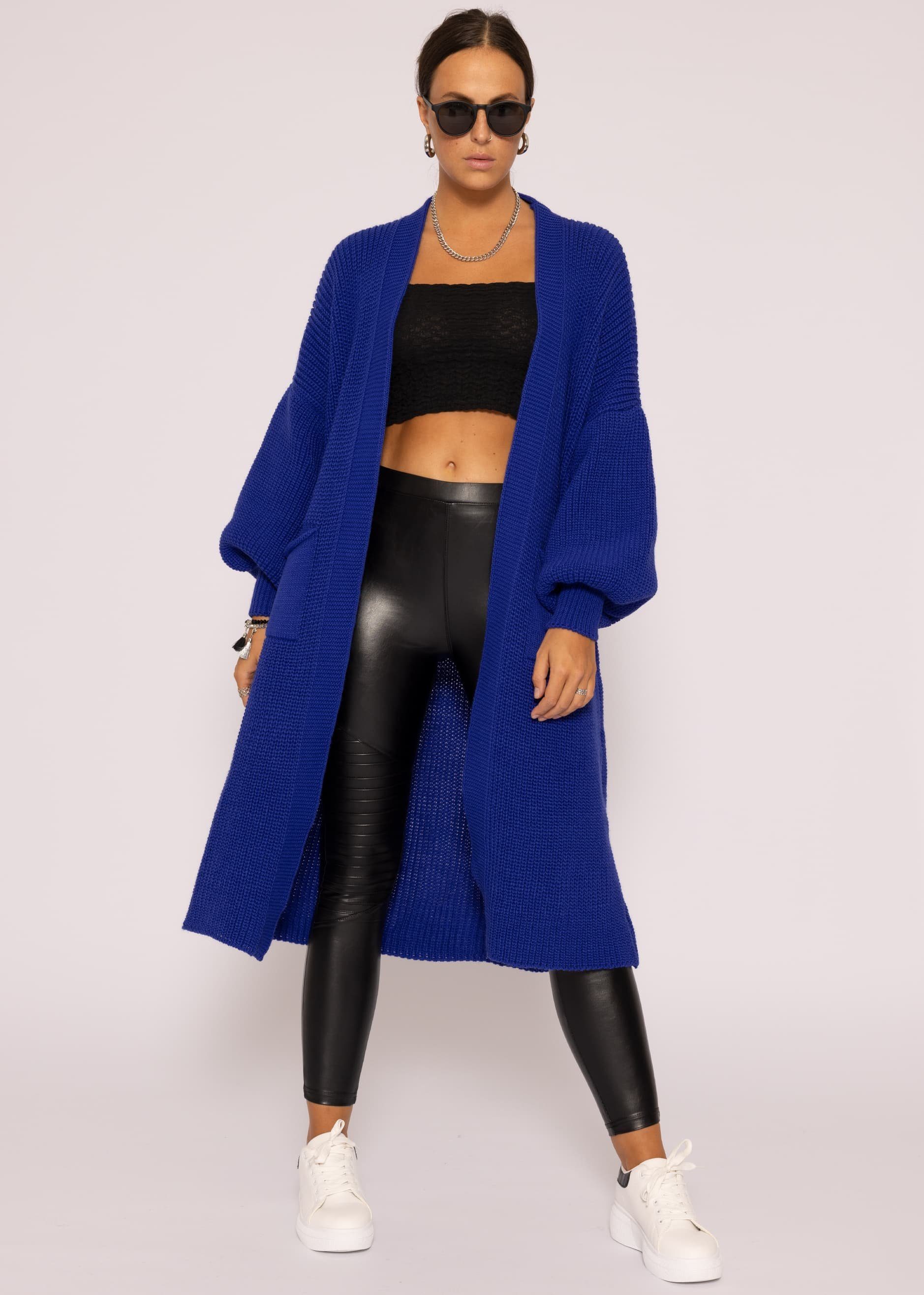 SASSYCLASSY Longstrickjacke Oversize Strickjacke Damen lang günstig online kaufen