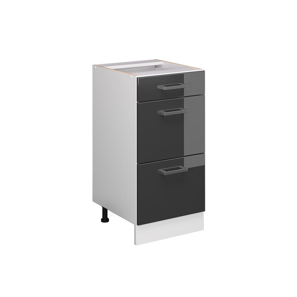 Vicco Schranksystem R-Line, Anthrazit Hochglanz/Weiß, 40cm günstig online kaufen