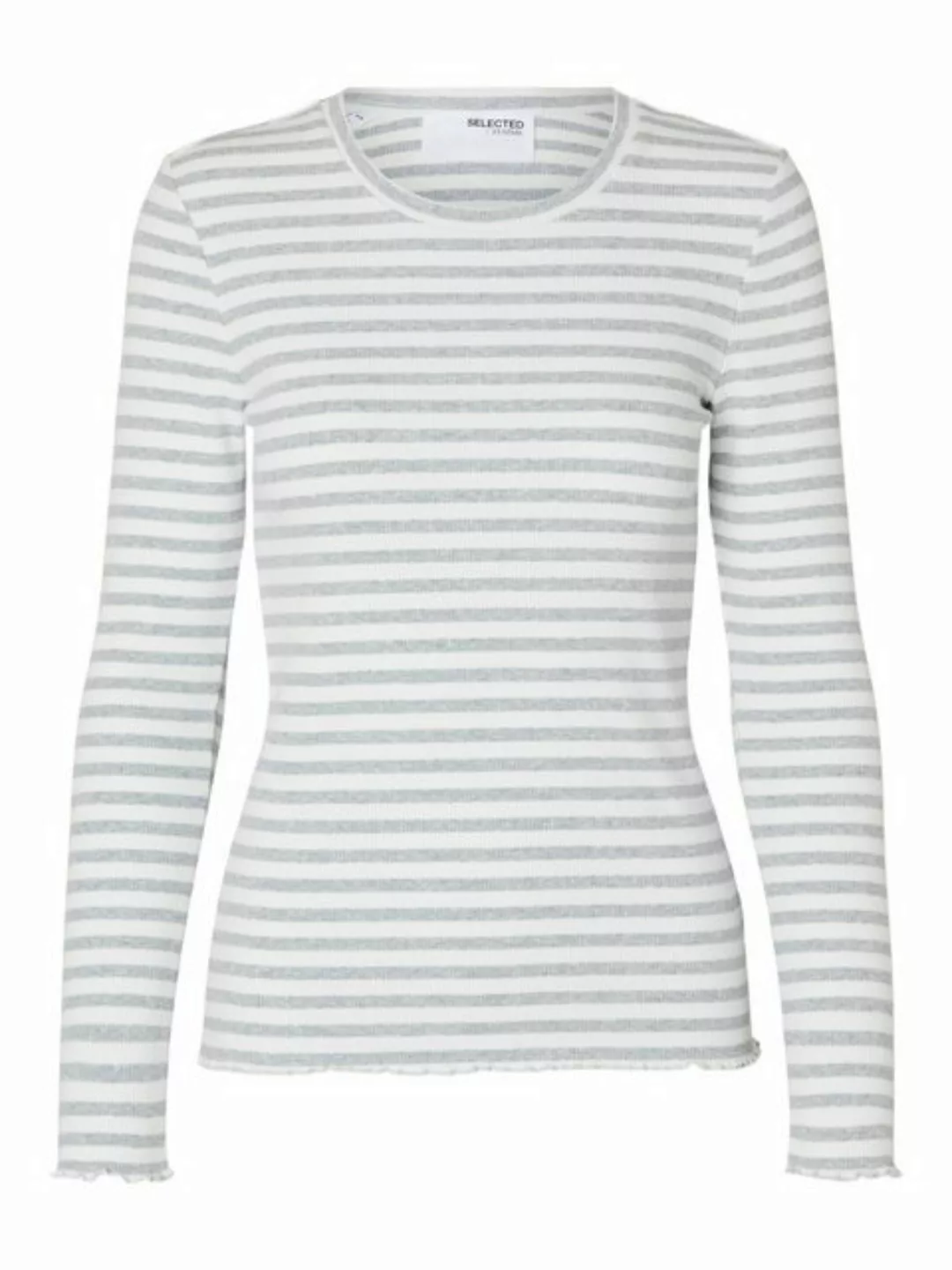 SELECTED FEMME Langarmshirt SLFANNA LS CREW NECK TEE STR NOOS günstig online kaufen