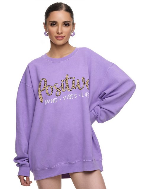 Worldclassca Sweatshirt Worldclassca Oversized Sweatshirt POSITIVE Print La günstig online kaufen