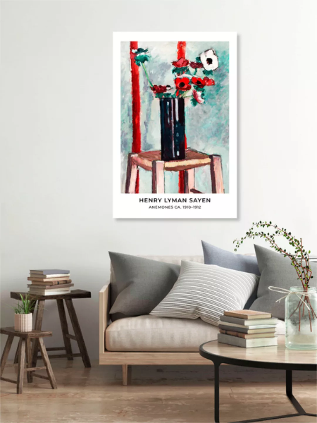 Poster / Leinwandbild - Henry Lyman Saÿen: Anemonen - Ausstellungsposter günstig online kaufen