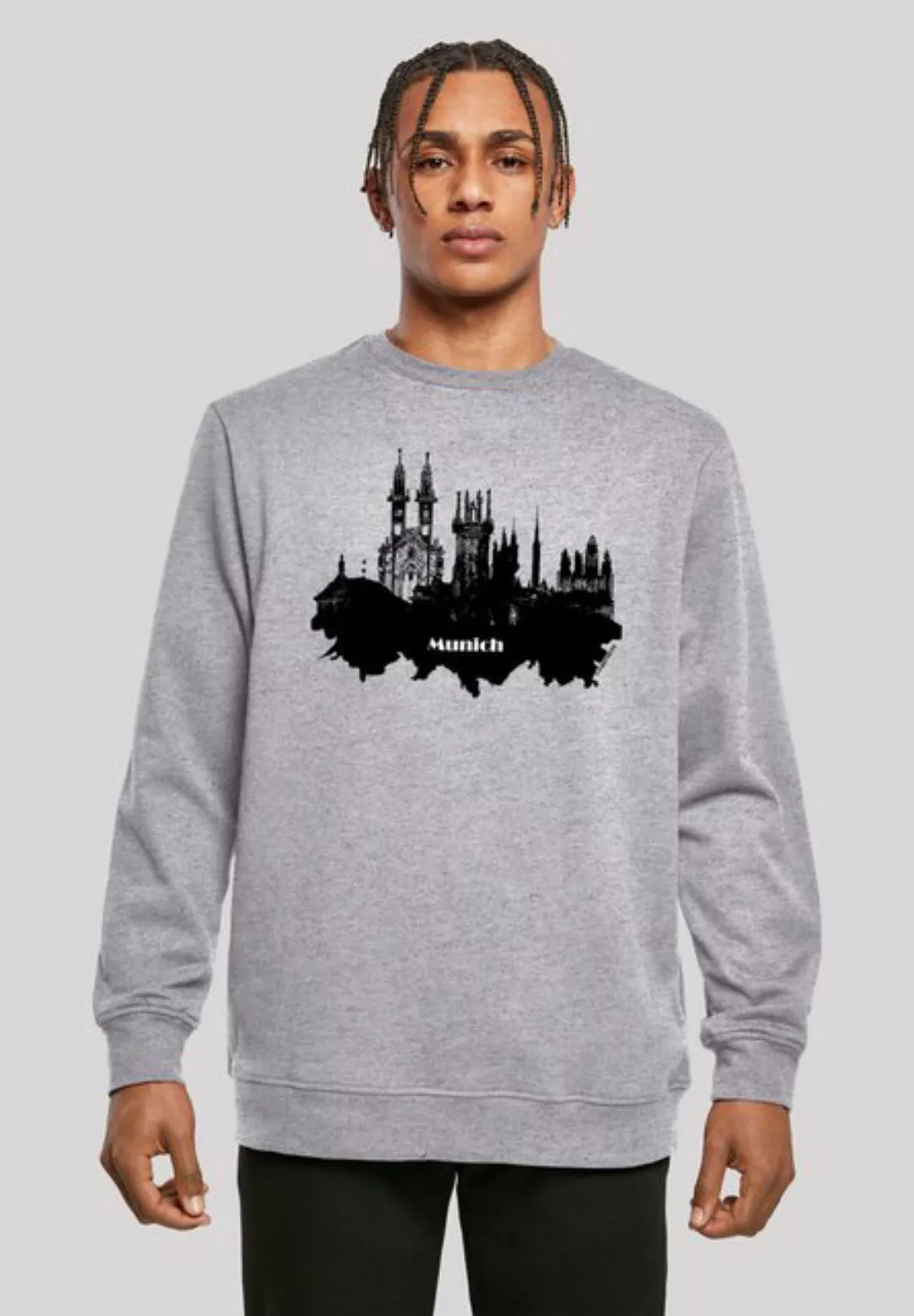 F4NT4STIC Kapuzenpullover Cities Collection - Munich skyline Print günstig online kaufen