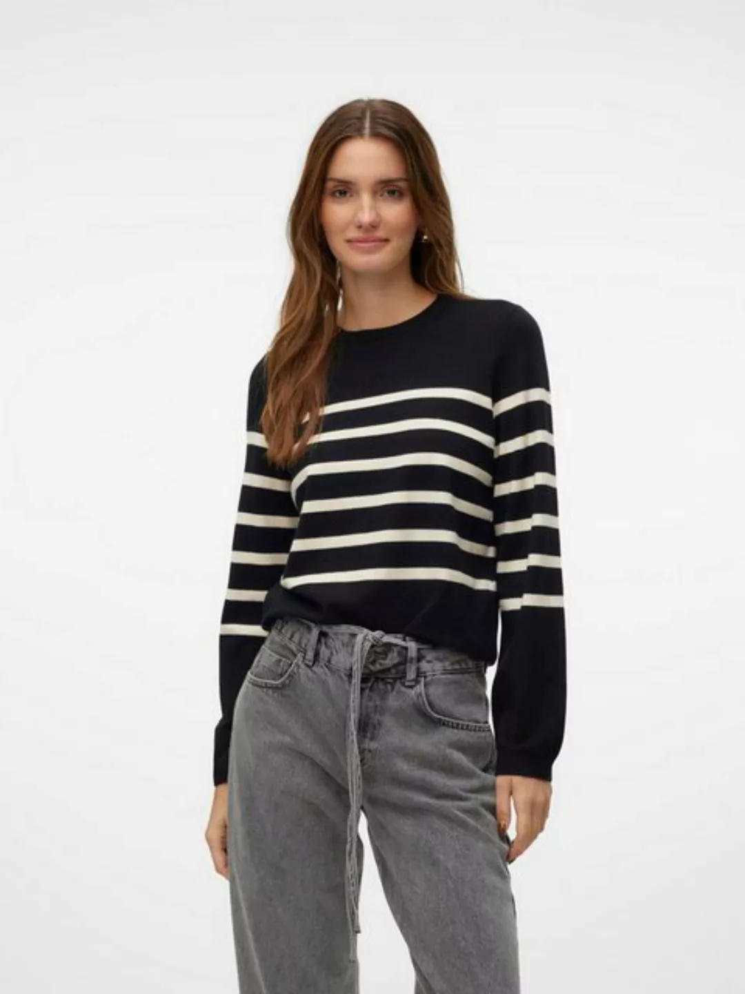 Vero Moda Rundhalspullover VMSABA PLAIN LS O-NECK PULLOVER GA NOOS günstig online kaufen