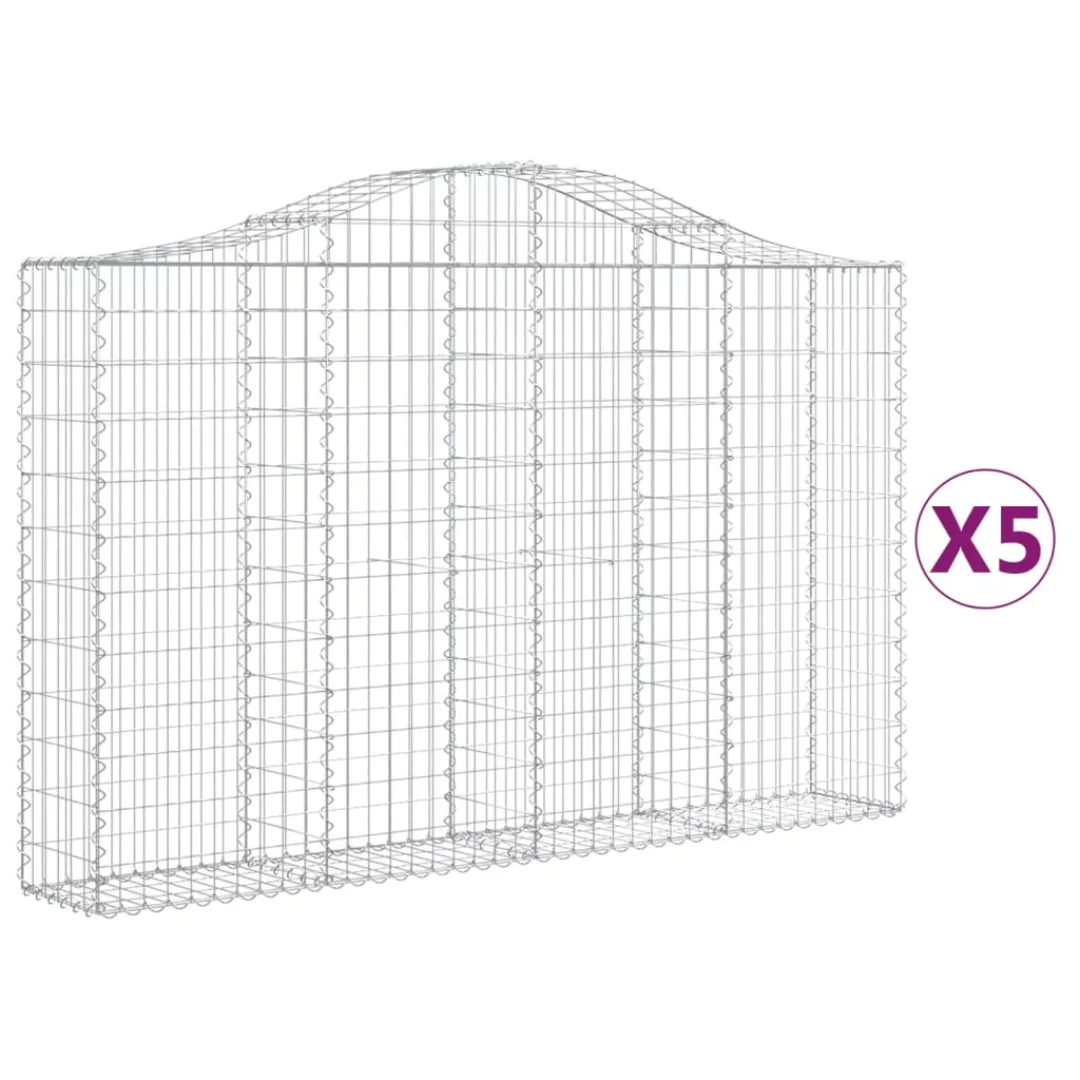 Vidaxl Gabionen Mit Hochbogen 5 Stk. 200x30x120/140cm Verzinktes Eisen günstig online kaufen