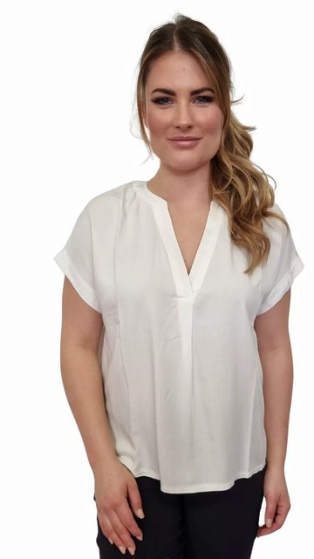 Estefania for woman Blusenshirt aus Viskose mit V-Ausschnitt günstig online kaufen