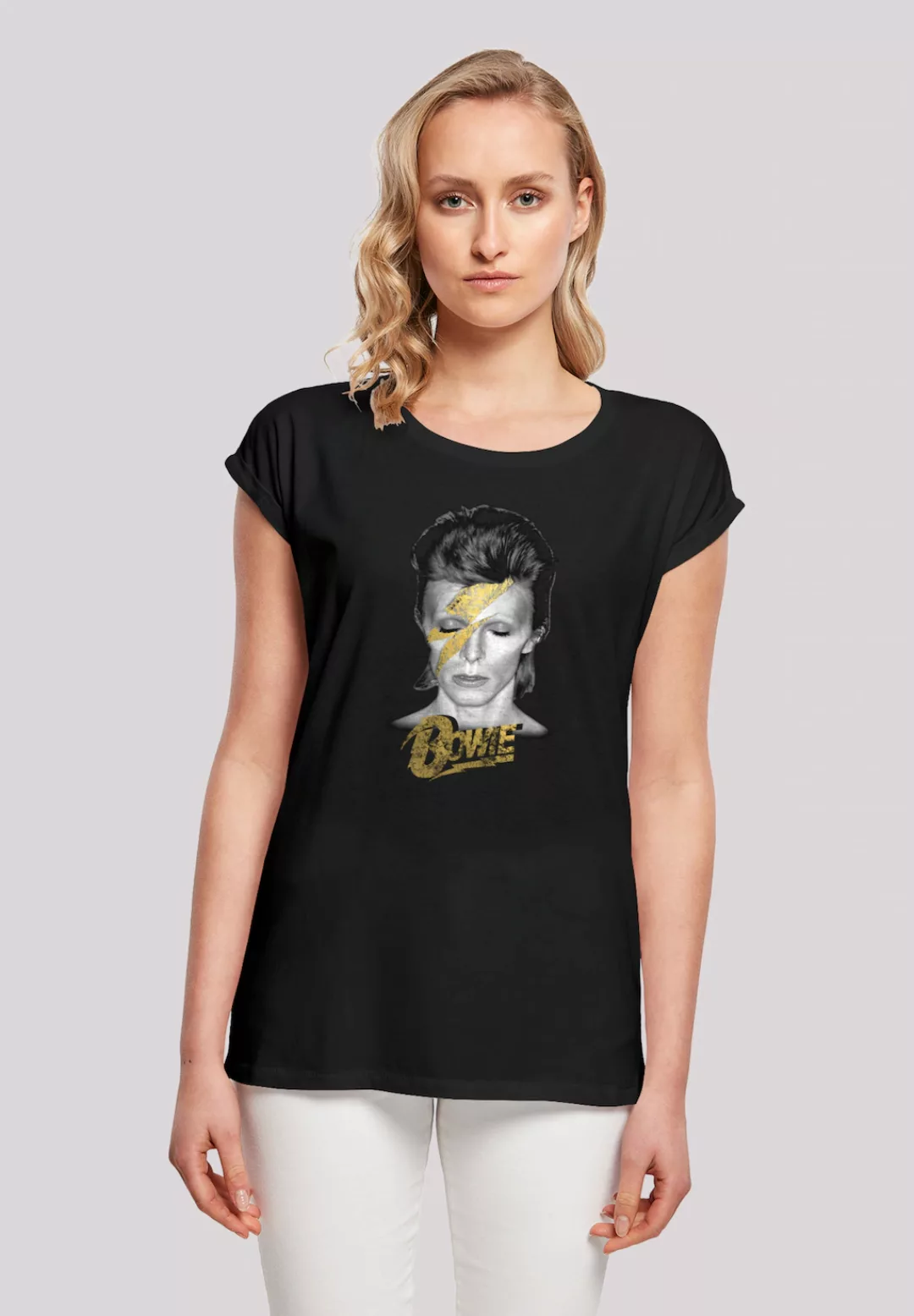 F4NT4STIC T-Shirt "David Bowie Aladdin Sane Gold Bolt", Print günstig online kaufen