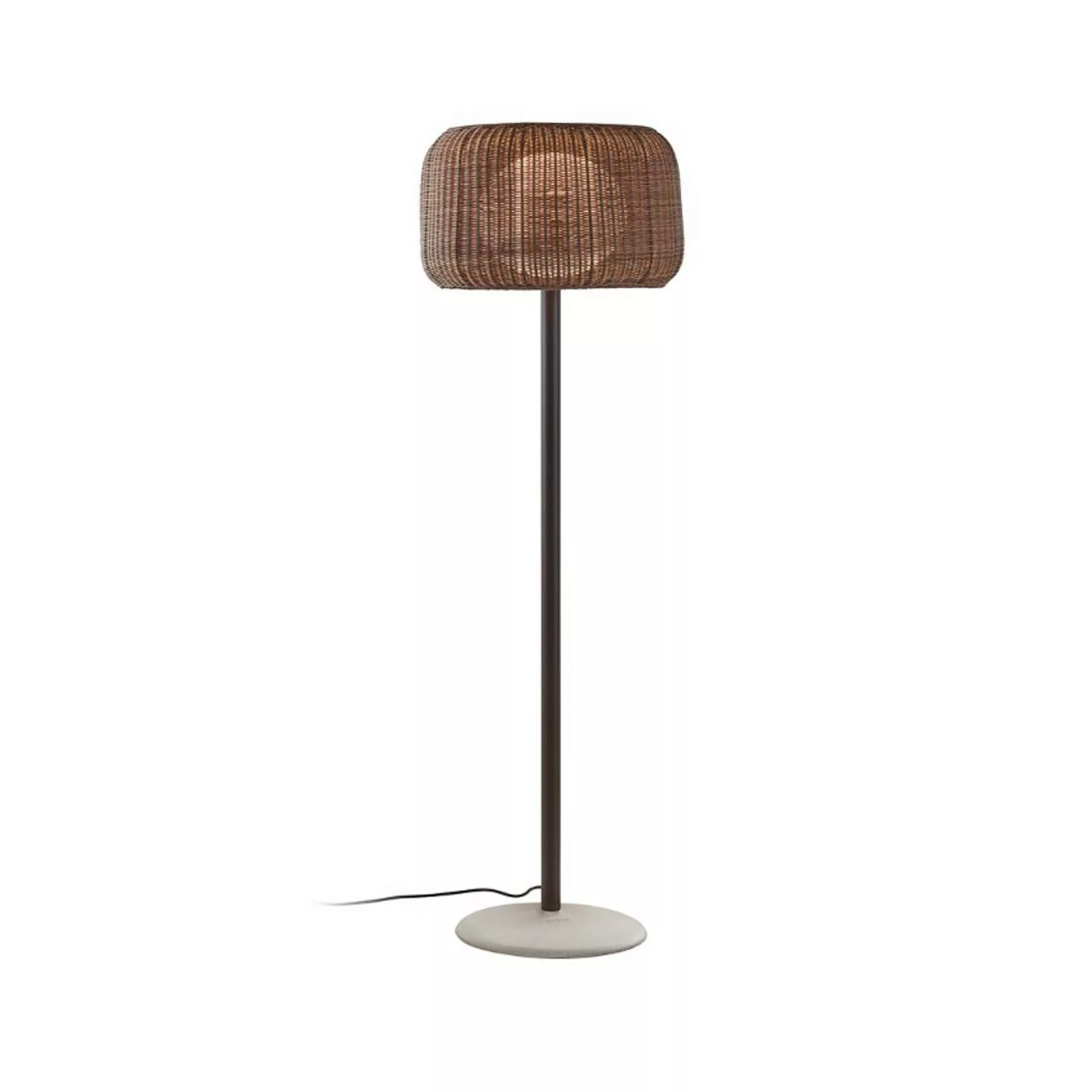 Bover Terrassenlampe Fora P, grafitbraun/braun, Höhe 165 cm, günstig online kaufen