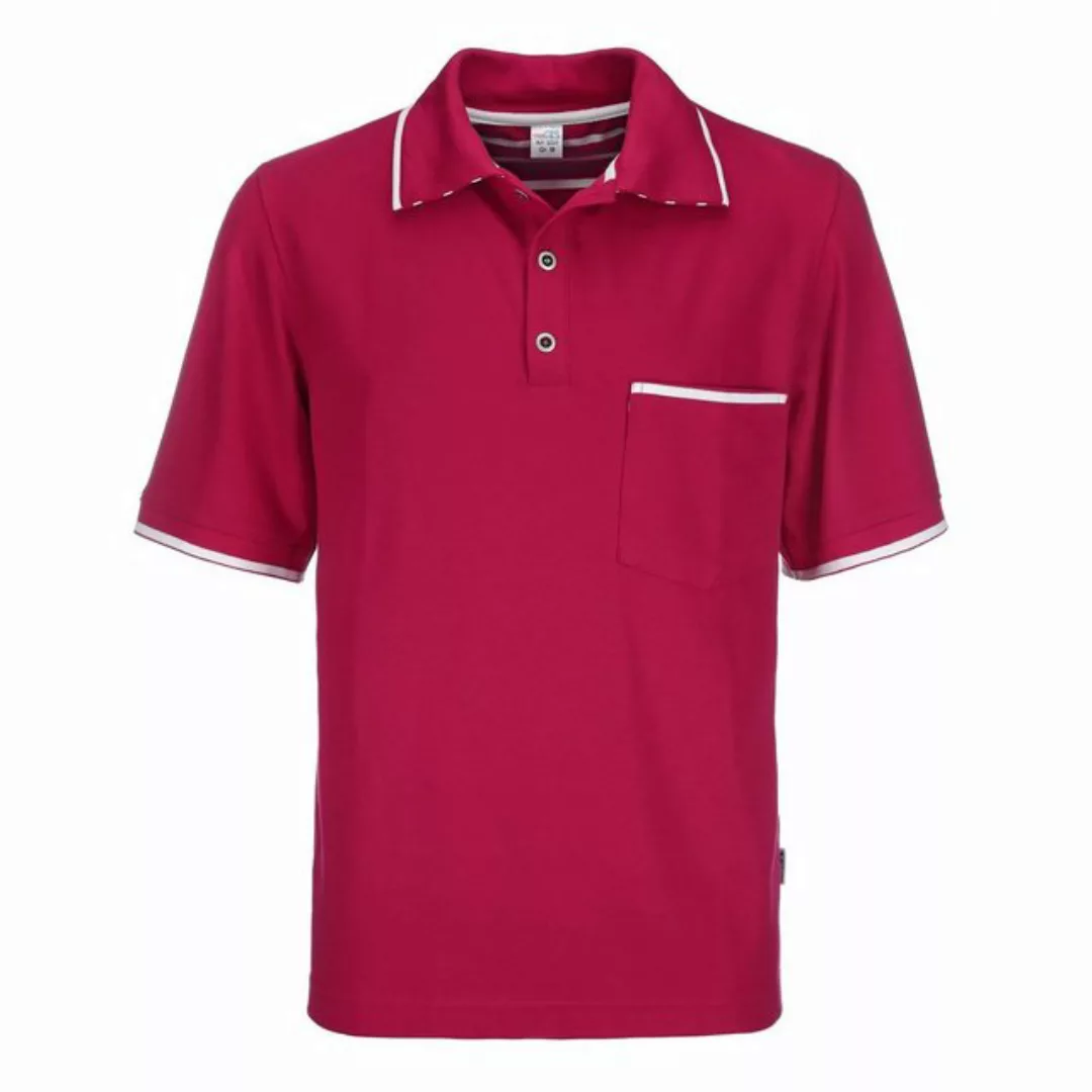 modAS Poloshirt Herren T-Shirt mit Knopfleiste mit 3 Metall-Knöpfen und Bru günstig online kaufen