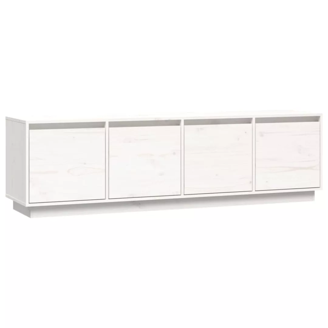 Vidaxl Tv-schrank Weiß 156x37x45 Cm Massivholz Kiefer günstig online kaufen