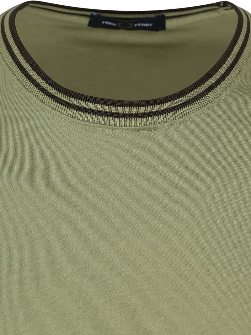 Fred Perry M1588 Twin Tipped T Shirt Grün - Größe XXL günstig online kaufen