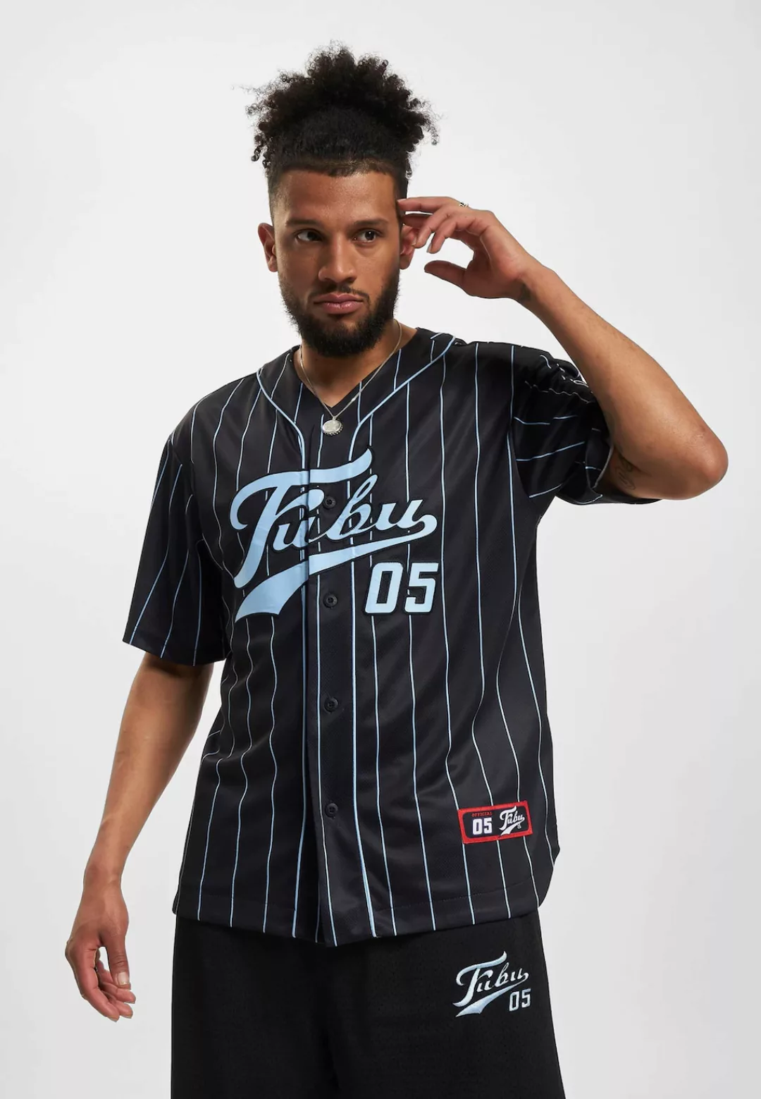 Fubu Langarmhemd "Fubu Herren FM232-003-1 FUBU Varsity Pinstripe Baseball J günstig online kaufen