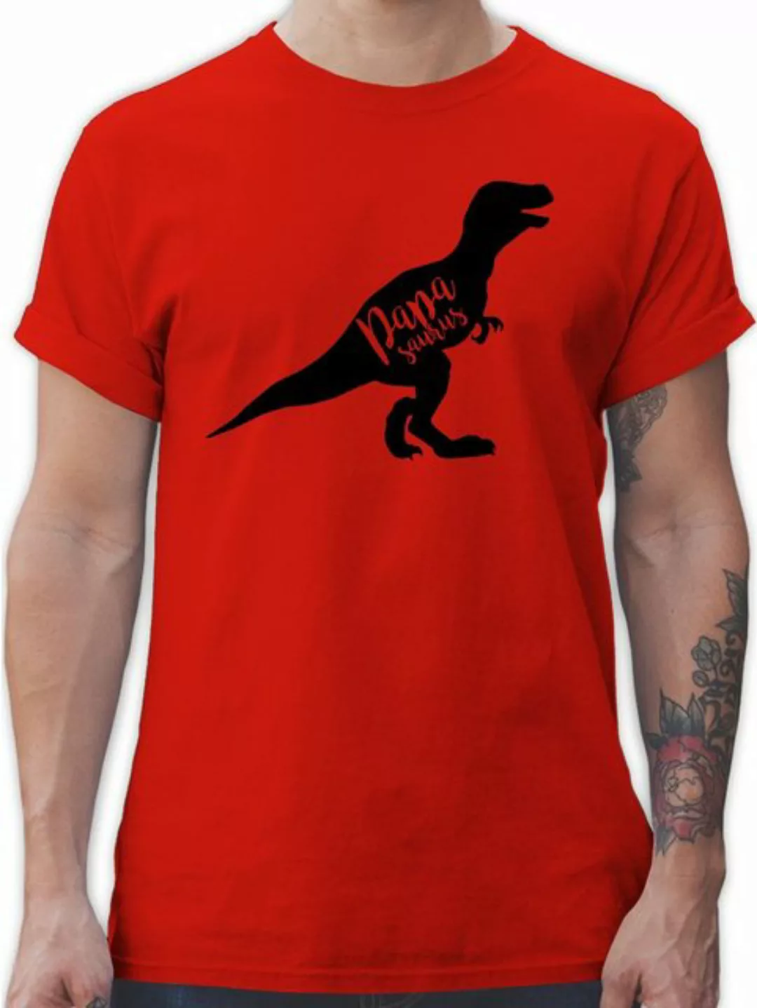 Shirtracer T-Shirt Papasaurus Vatertag Geschenk für Papa günstig online kaufen