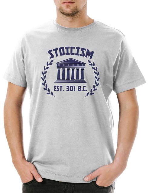 Urban Backwoods Print-Shirt Stoicism A Herren T-Shirt Philosophie Stoizismu günstig online kaufen