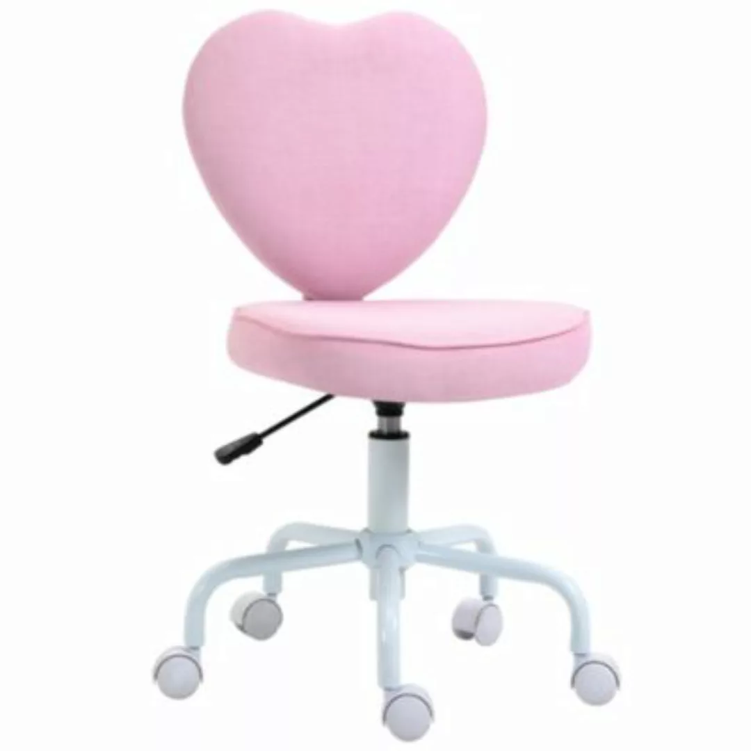 HOMCOM Schreibtischstuhl in Herzform rosa günstig online kaufen