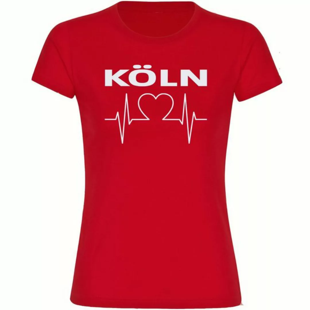 multifanshop T-Shirt Damen Köln - Herzschlag - Frauen günstig online kaufen