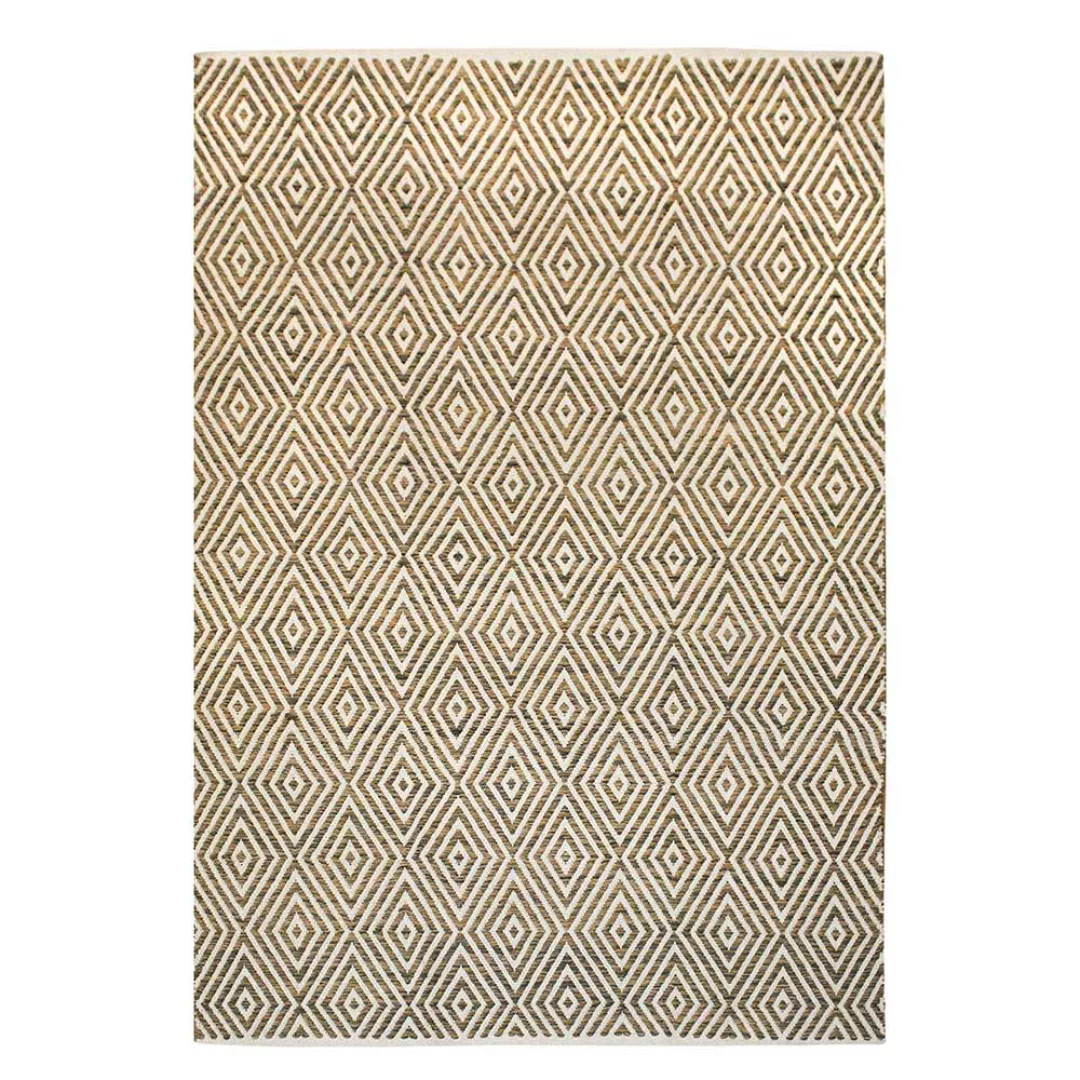 Gewebter Teppich in Braun und Creme Weiß geometrisch gemustert günstig online kaufen