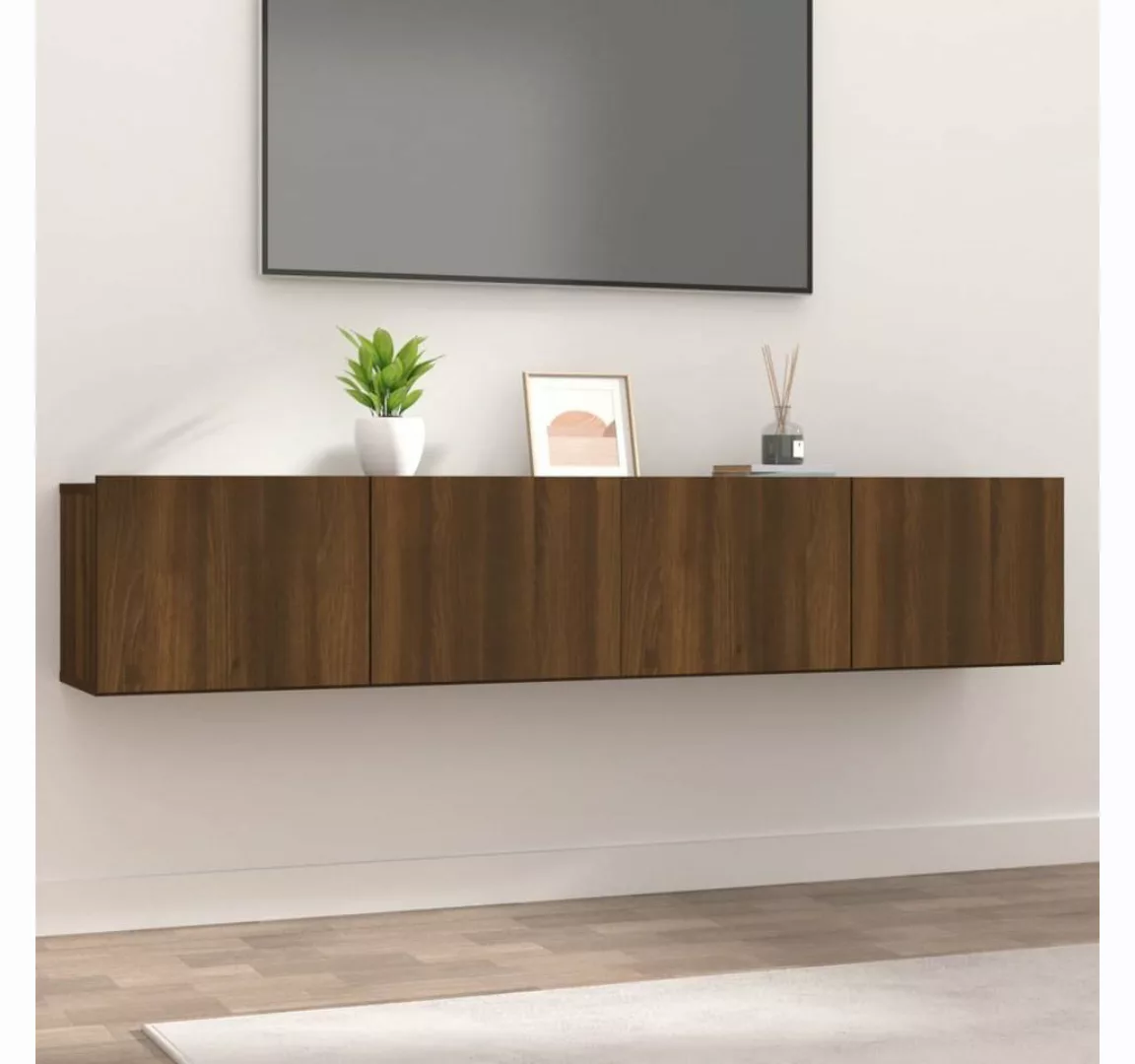 vidaXL TV-Schrank TV-Schränke 2 Stk Braun Eichen-Optik 80x30x30 cm Holzwerk günstig online kaufen