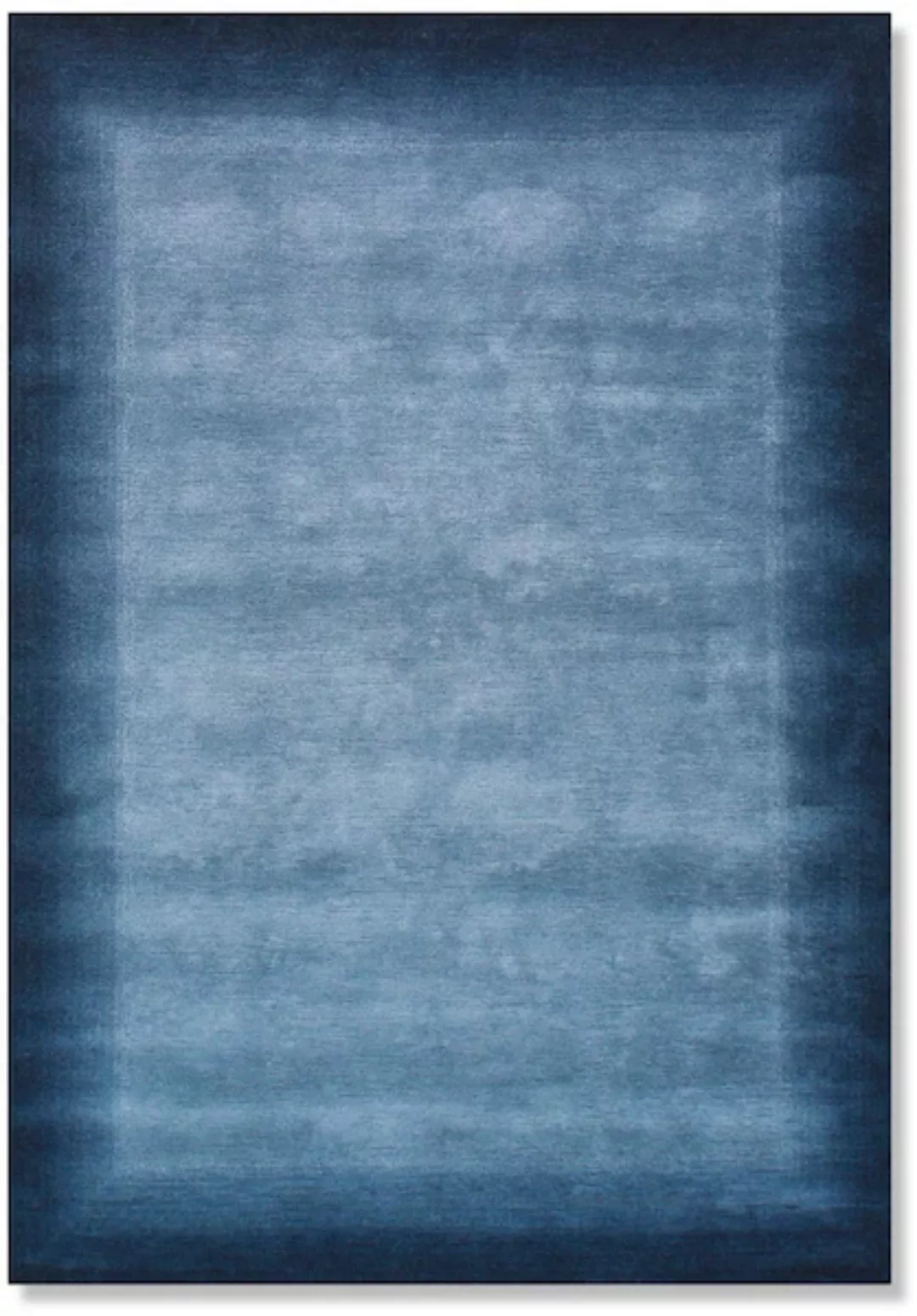 Handgeknüpfter Naturteppich  Vinciano Tami ¦ blau ¦ Wolle ¦ Maße (cm): B: 2 günstig online kaufen
