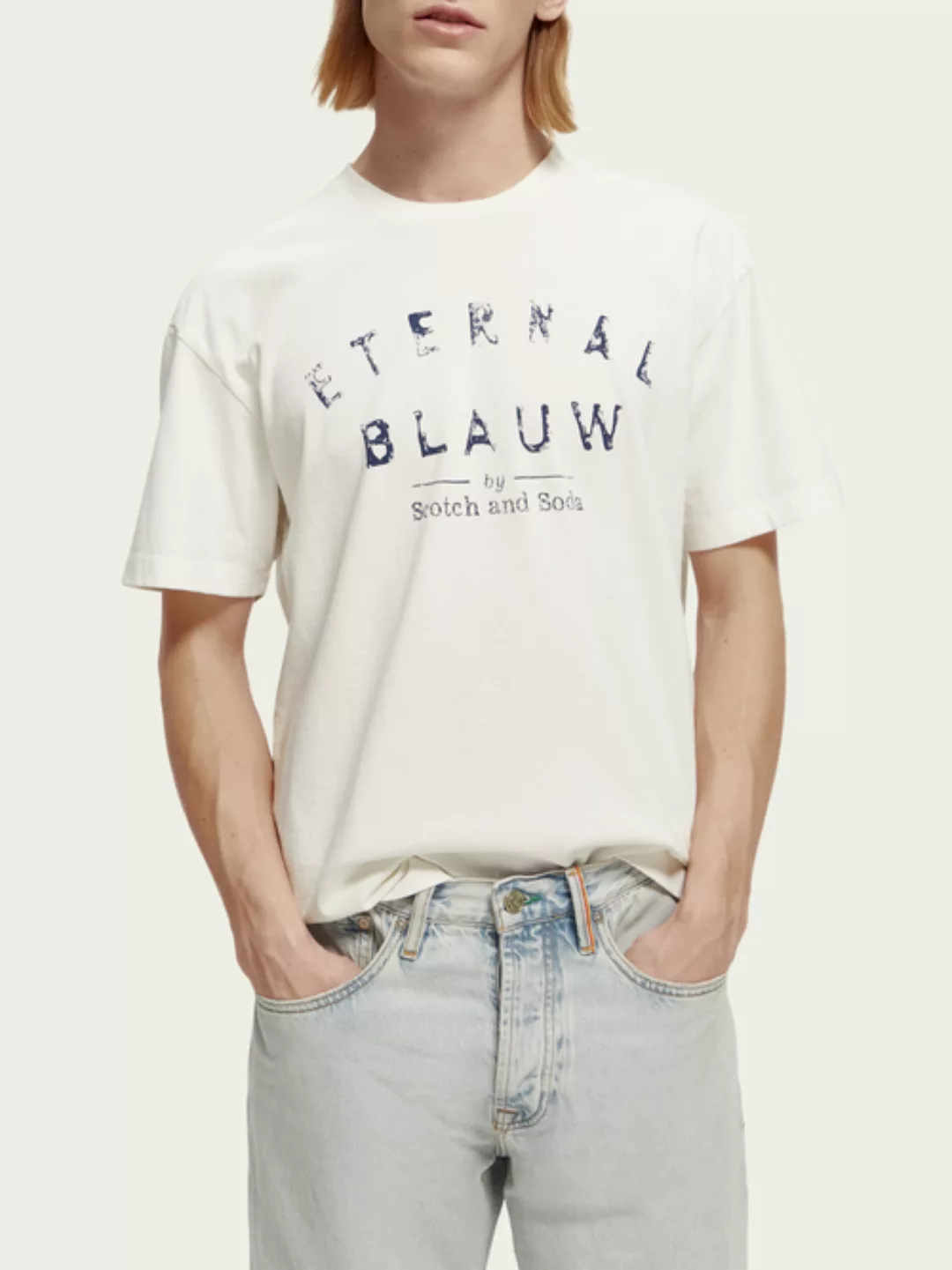 Scotch & Soda Eternal Blauw Unisex T-shirt günstig online kaufen