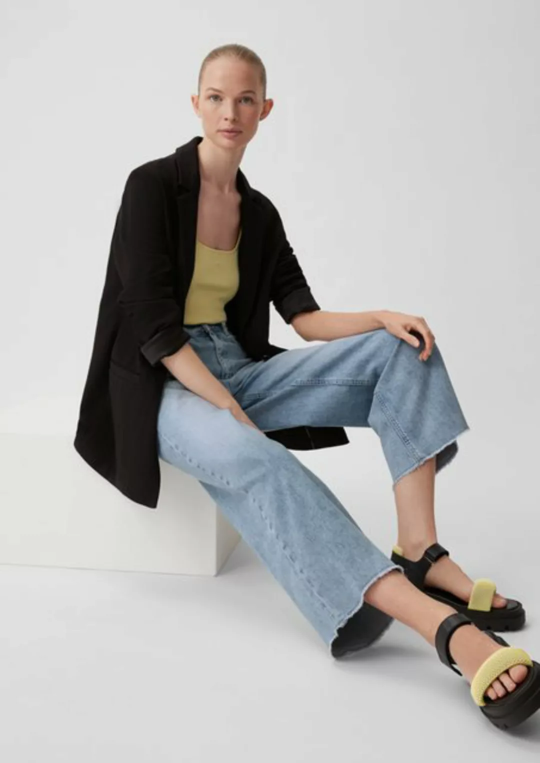 comma casual identity 5-Pocket-Jeans Loose: Jeans mit Wide leg Waschung günstig online kaufen