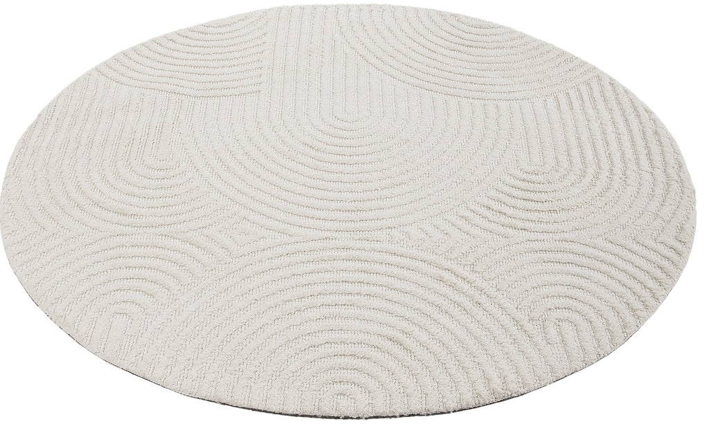 carpetfine Teppich »Holly Zen 1«, rund, 12 mm Höhe, Hoch-Tief-Effekt, geome günstig online kaufen