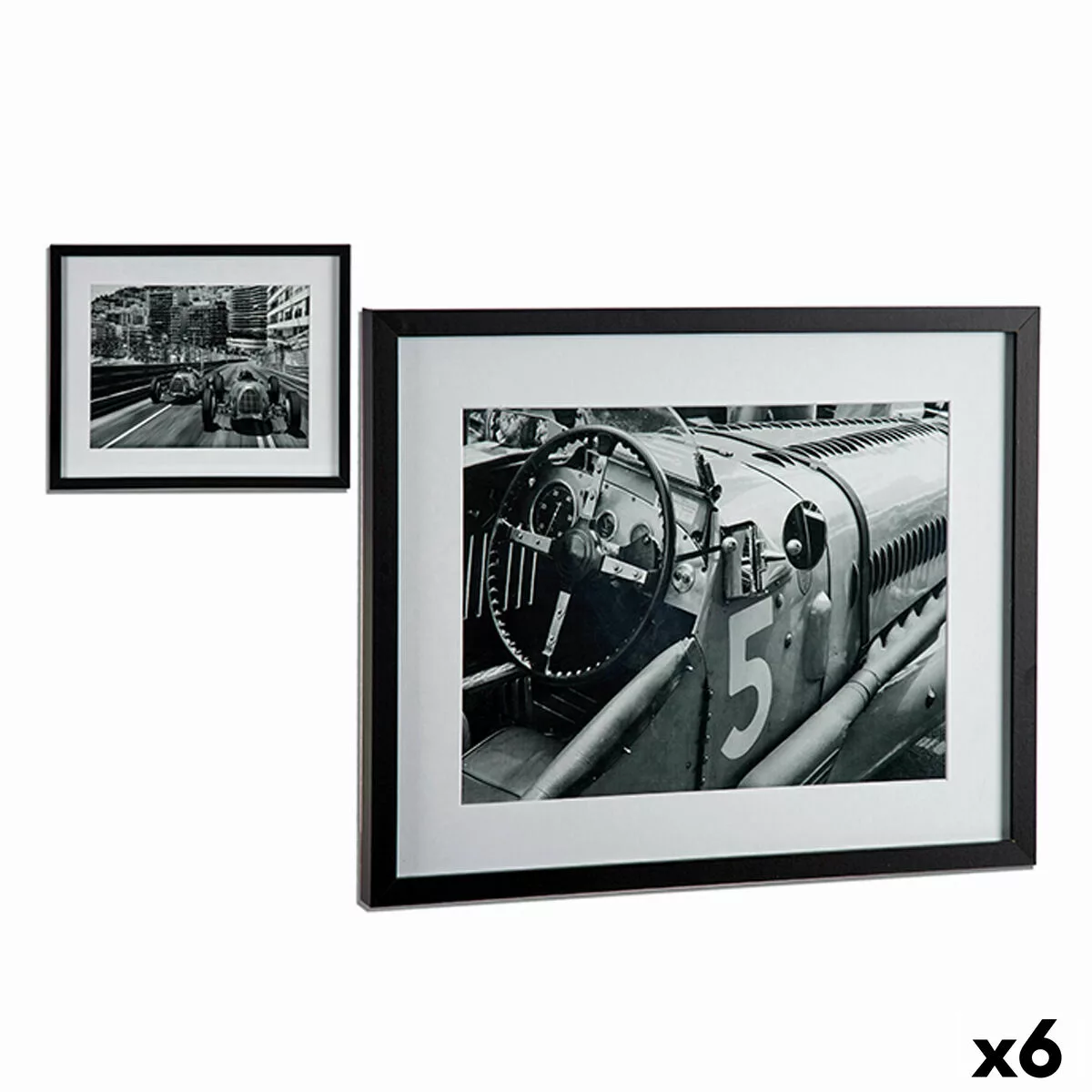 Bild Kristall Auto Schwarz Spanplatte (3 X 43 X 53 Cm) (6 Stück) günstig online kaufen