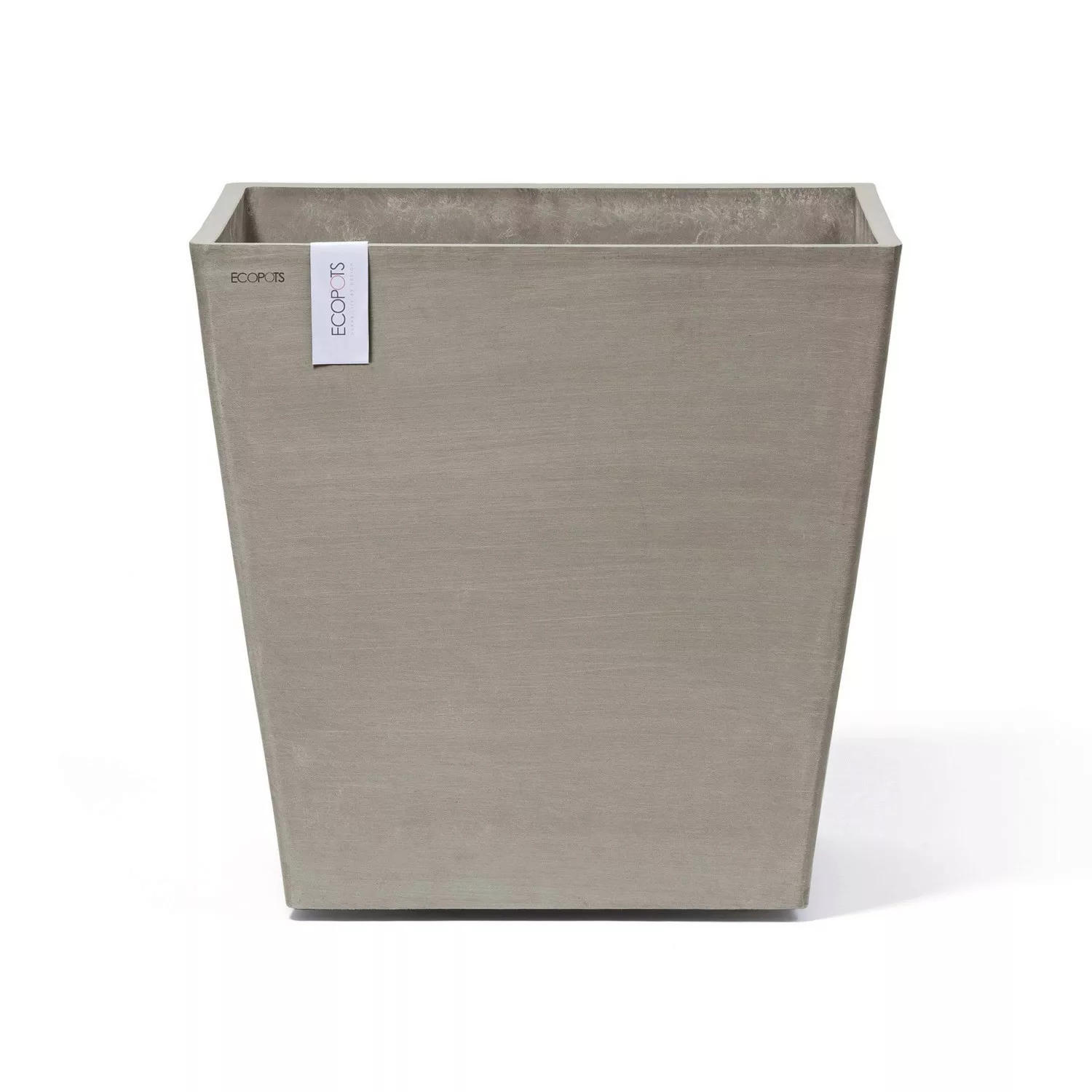 Ecopots Pflanztopf Rotterdam Rollen Braungrau 49,7 cm x 50 cm günstig online kaufen