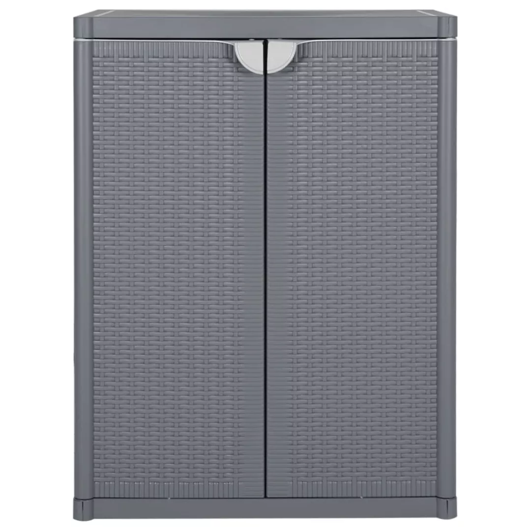 Vidaxl Gartenschrank Grau 65x45x88 Cm Pp Rattan-optik günstig online kaufen