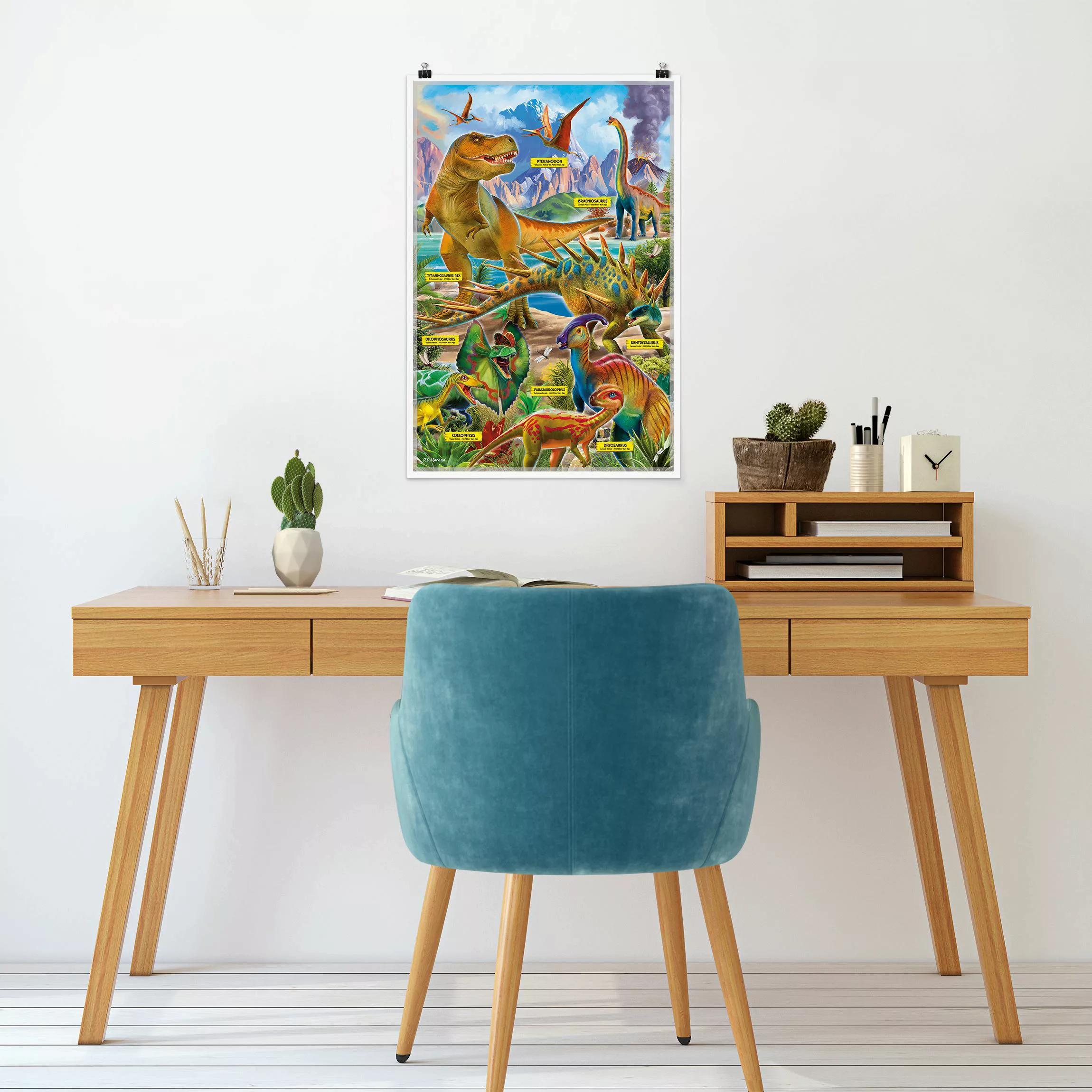 Poster Die Dinosaurierarten günstig online kaufen