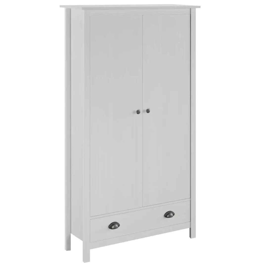 vidaXL Kleiderschrank Kleiderschrank mit 2 Türen Hill Range Weiß 89x50x170 günstig online kaufen