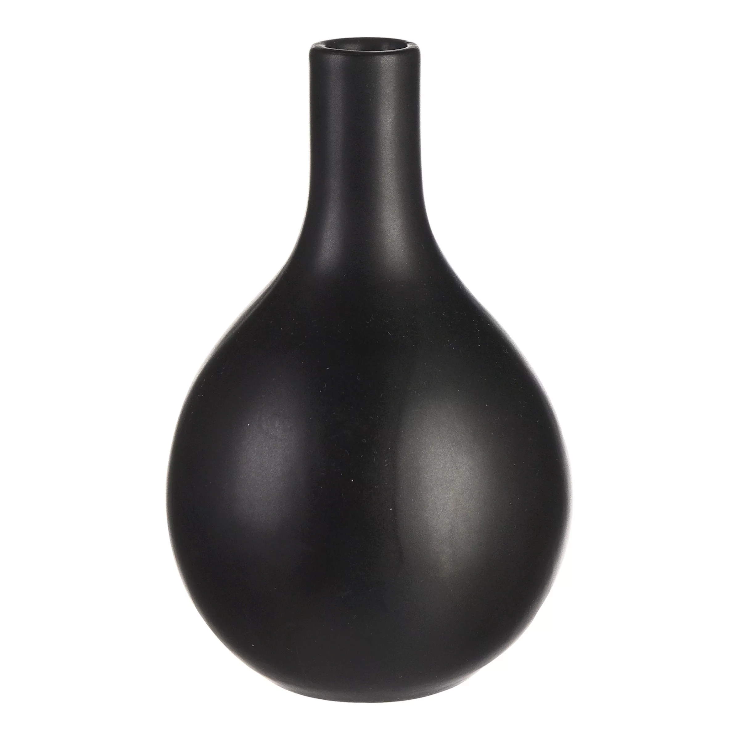 Vase MATT bauchig ca.9,5x15cm, schwarz günstig online kaufen