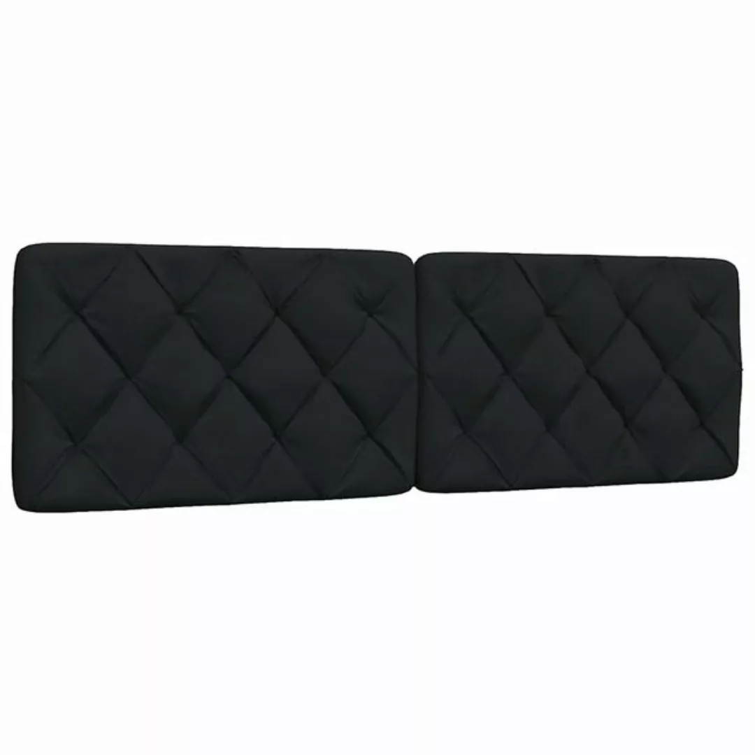 vidaXL Bett, Kopfteil-Kissen Schwarz 160 cm Stoff günstig online kaufen