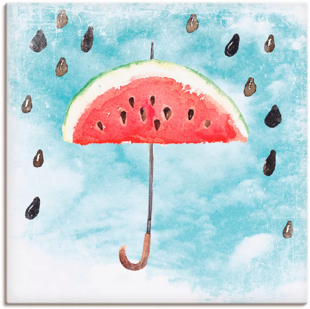 Artland Leinwandbild "Sommer Melonen Regen", Lebensmittel, (1 St.), auf Kei günstig online kaufen