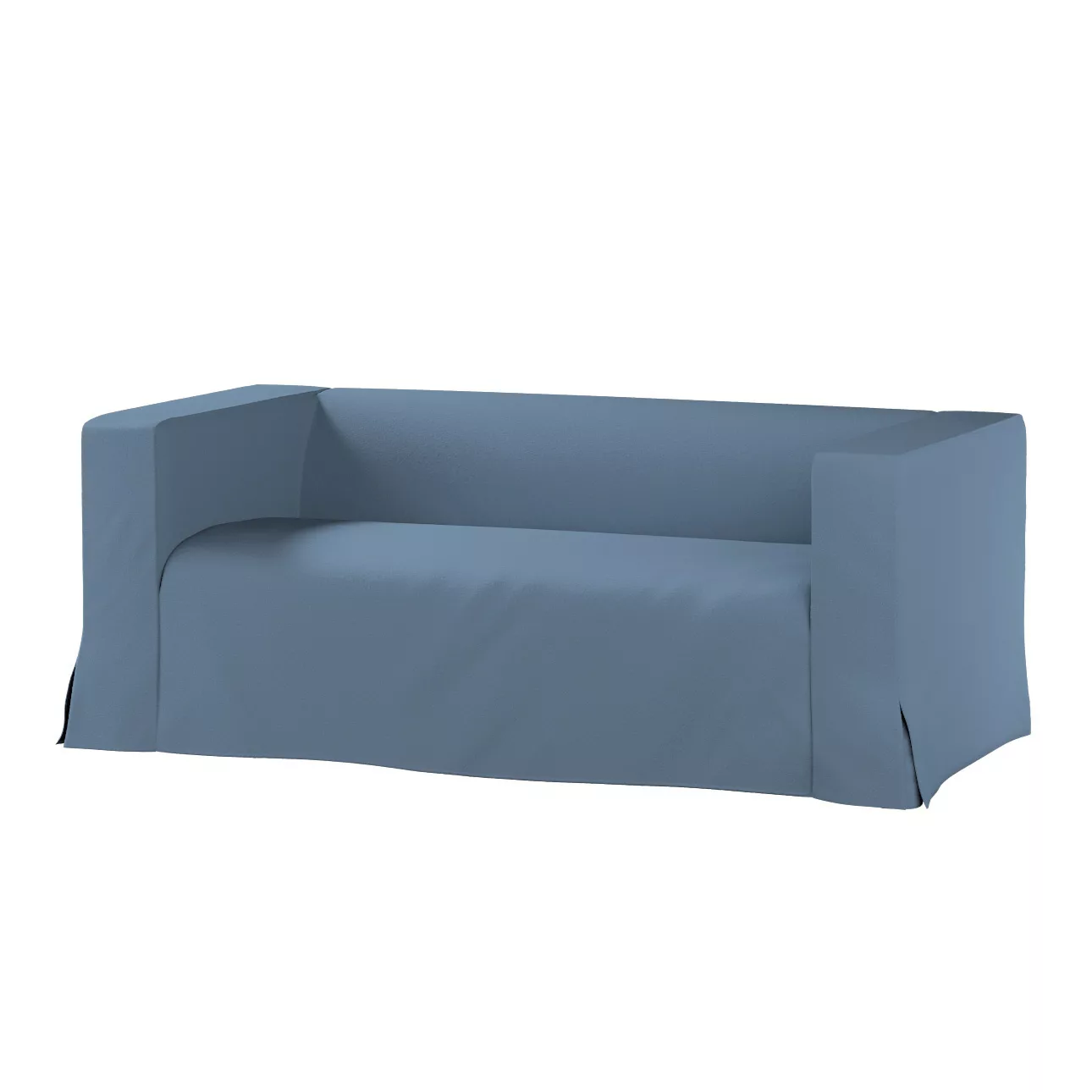 Bezug für Klippan 2-Sitzer Sofa, lang mit Kellerfalte, blau, Klippan 2-er, günstig online kaufen