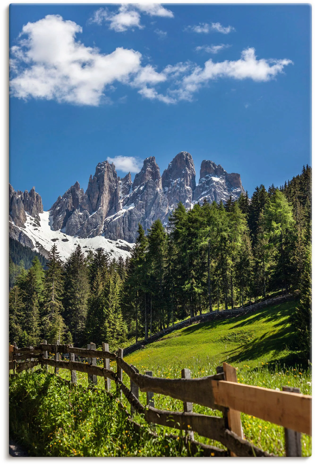 Artland Wandbild »Villnösstal mit Dolomiten, Südtirol«, Berge & Alpenbilder günstig online kaufen