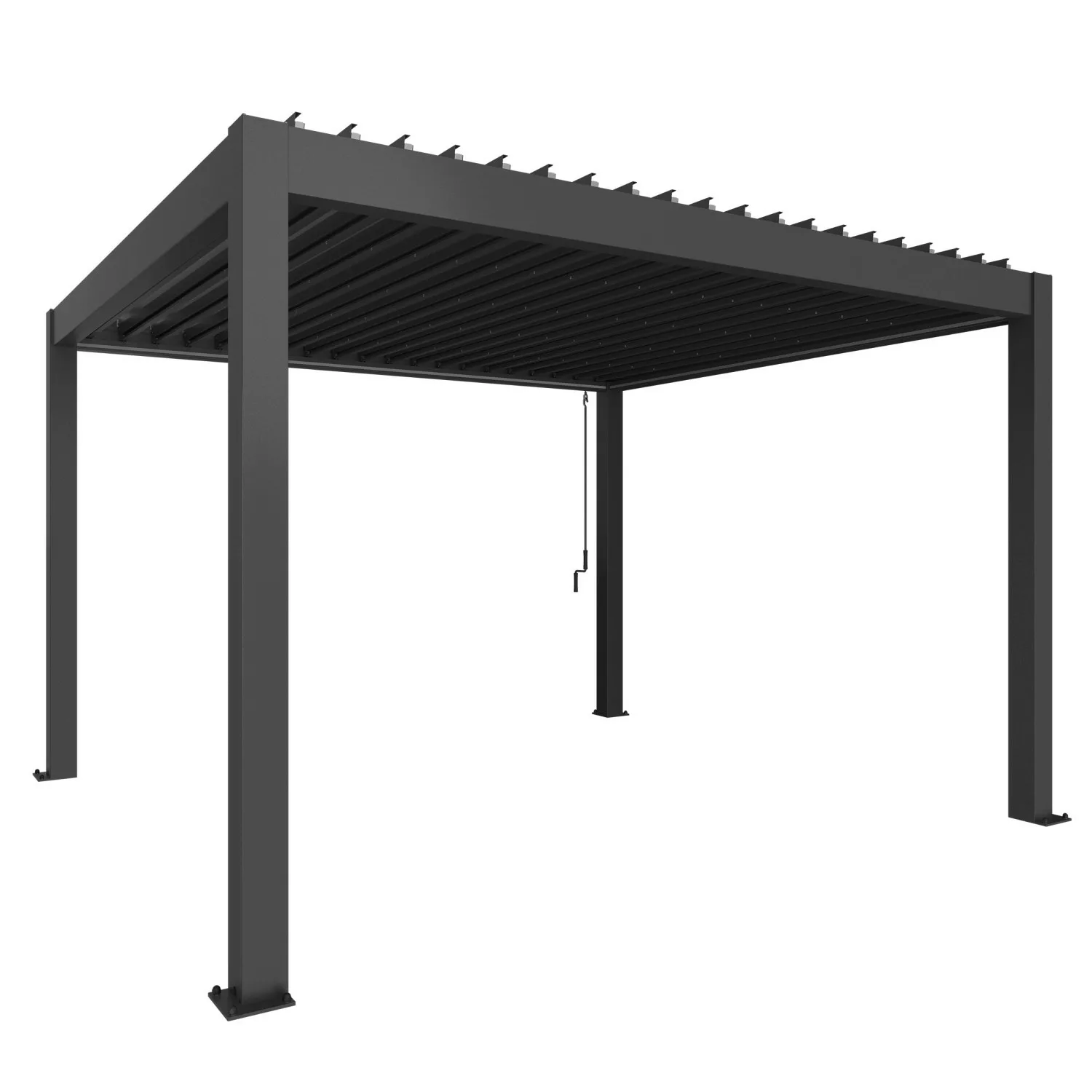 Biohort Pergola 255 cm x 404,5 cm x 367,5 cm Dunkelgrau-Metallic günstig online kaufen