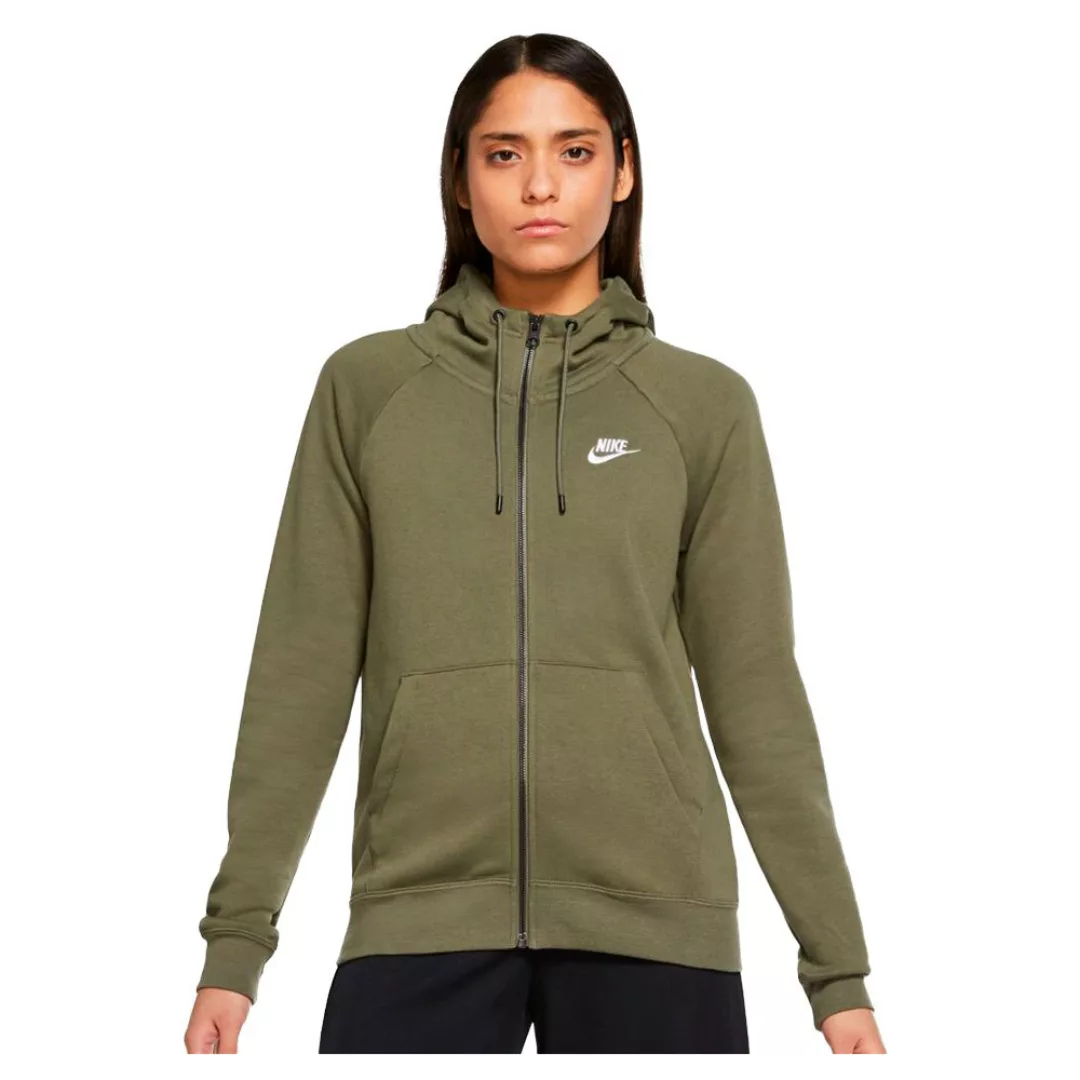 Nike Sportswear Essential Sweatshirt Mit Reißverschluss S Medium Olive / Wh günstig online kaufen