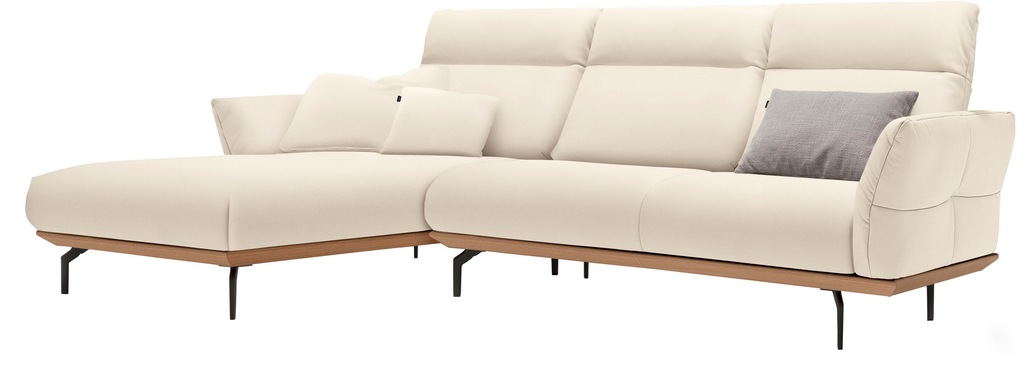 Creation BY ROLF BENZ Ecksofa "CR.460", Sockel in Eiche, Alugussfüße in umb günstig online kaufen