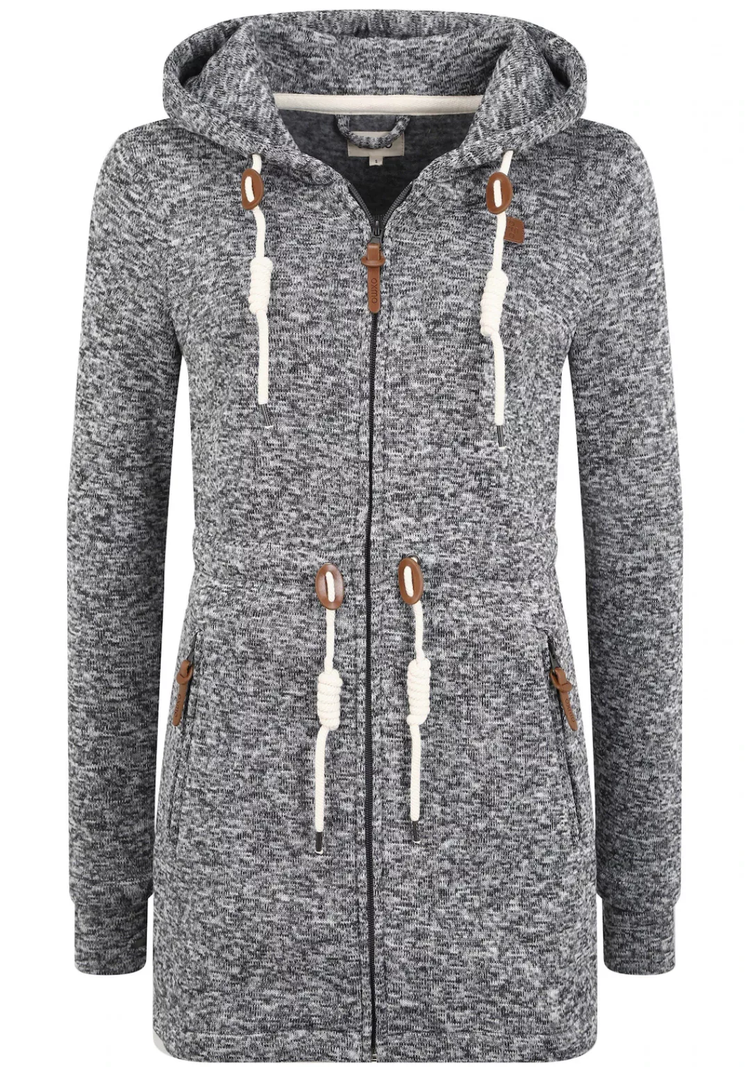 OXMO Strickfleecejacke "Strickfleecejacke OXThora", mit Kapuze günstig online kaufen