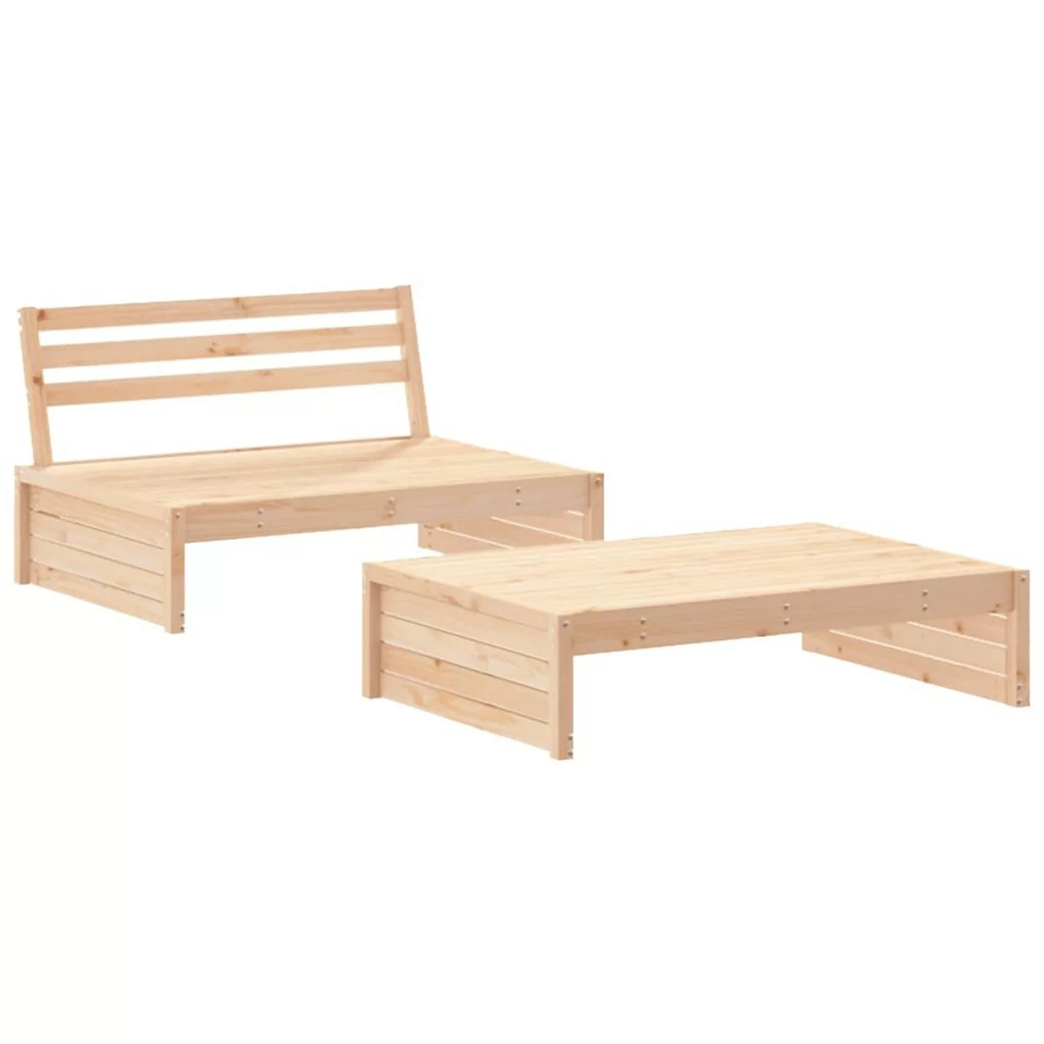 vidaXL 2-tlg Garten-Lounge-Set Massivholz Kiefer günstig online kaufen