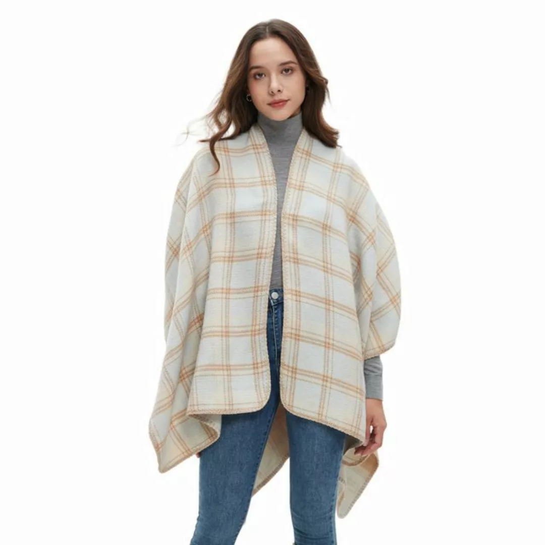 Zoclack Poncho Damen Warm Winterschal Oversized Cape Tücher, Schultertuch 1 günstig online kaufen