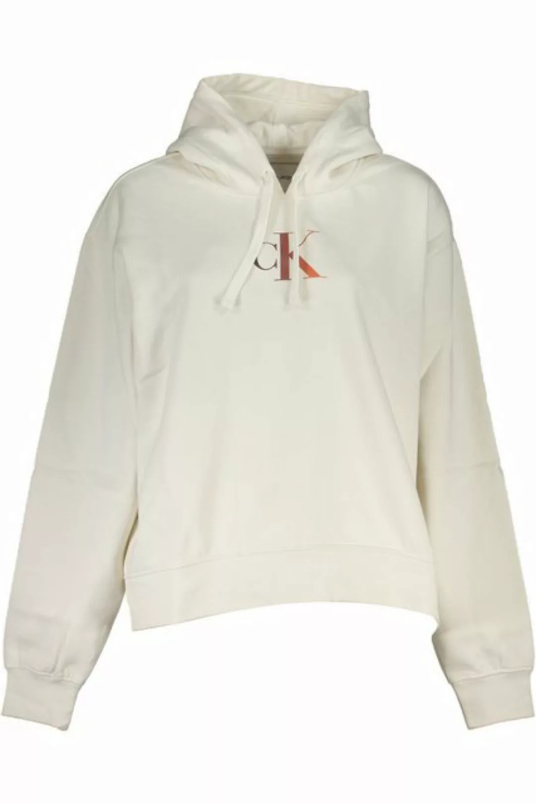 Calvin Klein Jeans Sweatshirt Stilvoller Damenpullover in Weiß - Langarm-Ho günstig online kaufen